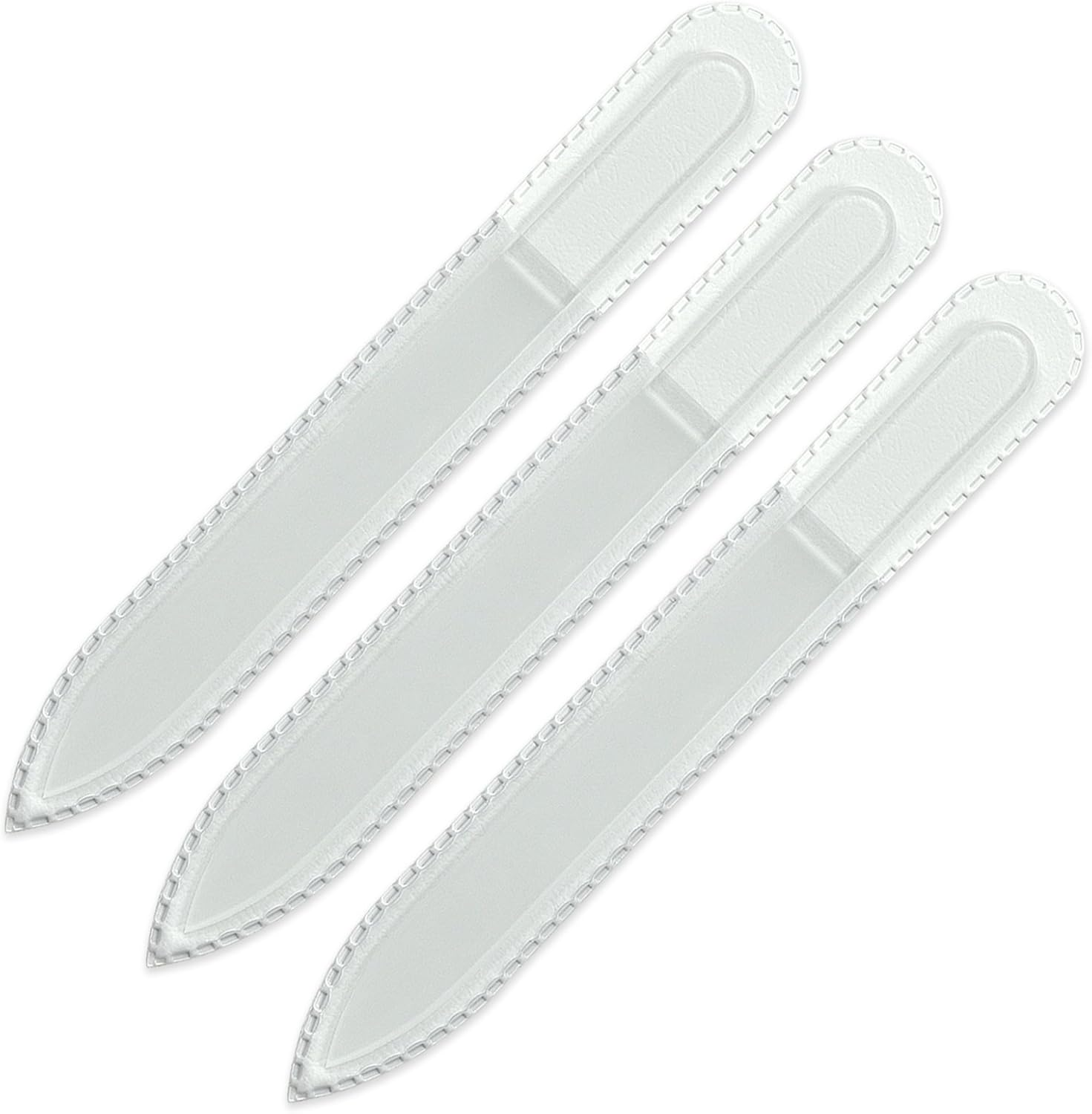 Mont Bleu Professional Glass Nail File - Genuine Czech Tempered Glass - Handmade - Premium Set of 3 Czech Crystal Nail File for Natural Nails image number 3