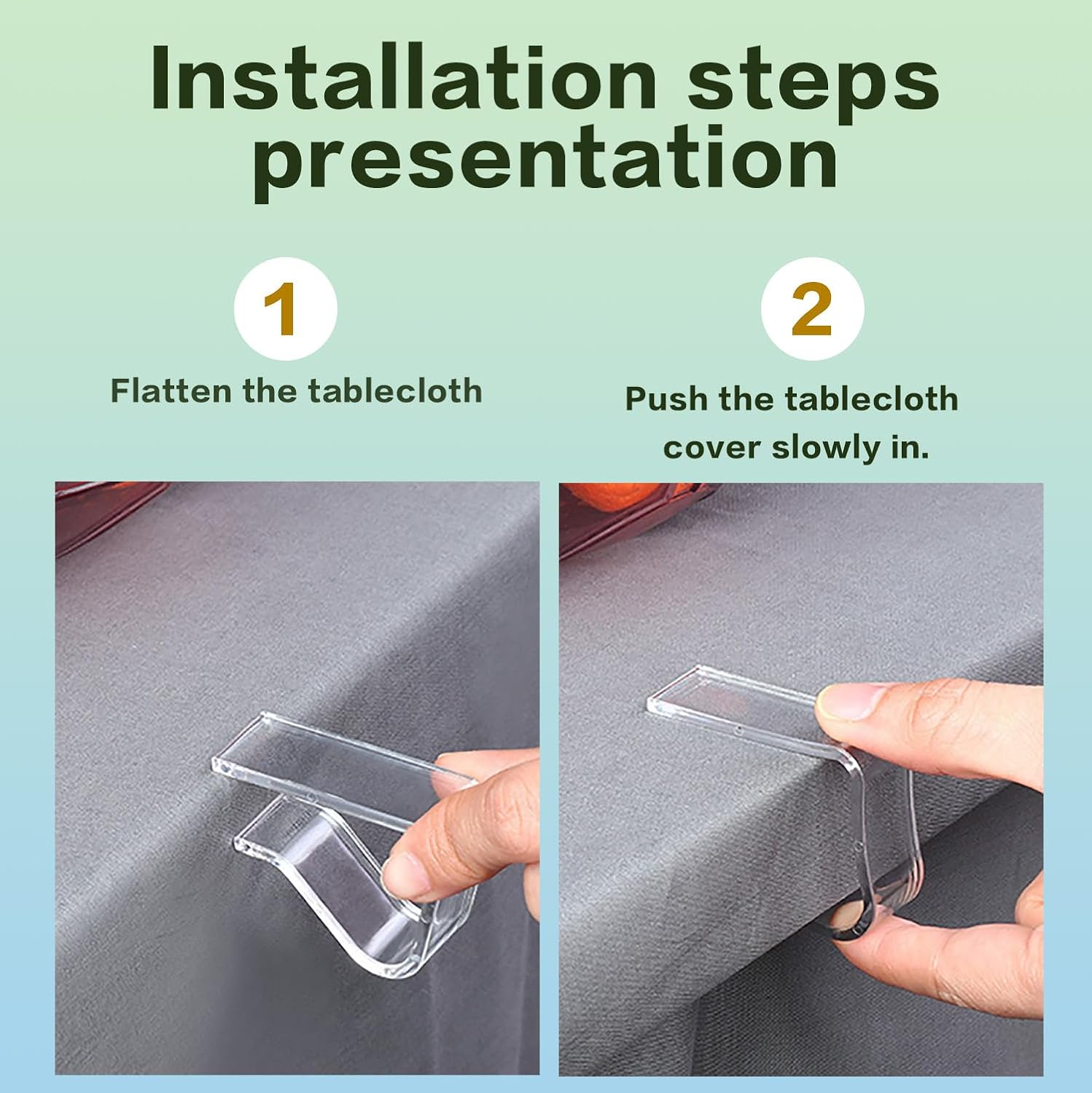 24-Pack Clear Plastic Tablecloth Clips (Large) &ndash; Windproof Table Cover Holders for Indoor & Outdoor Use, Picnic, Camping, Party, Wedding Christmas image number 5