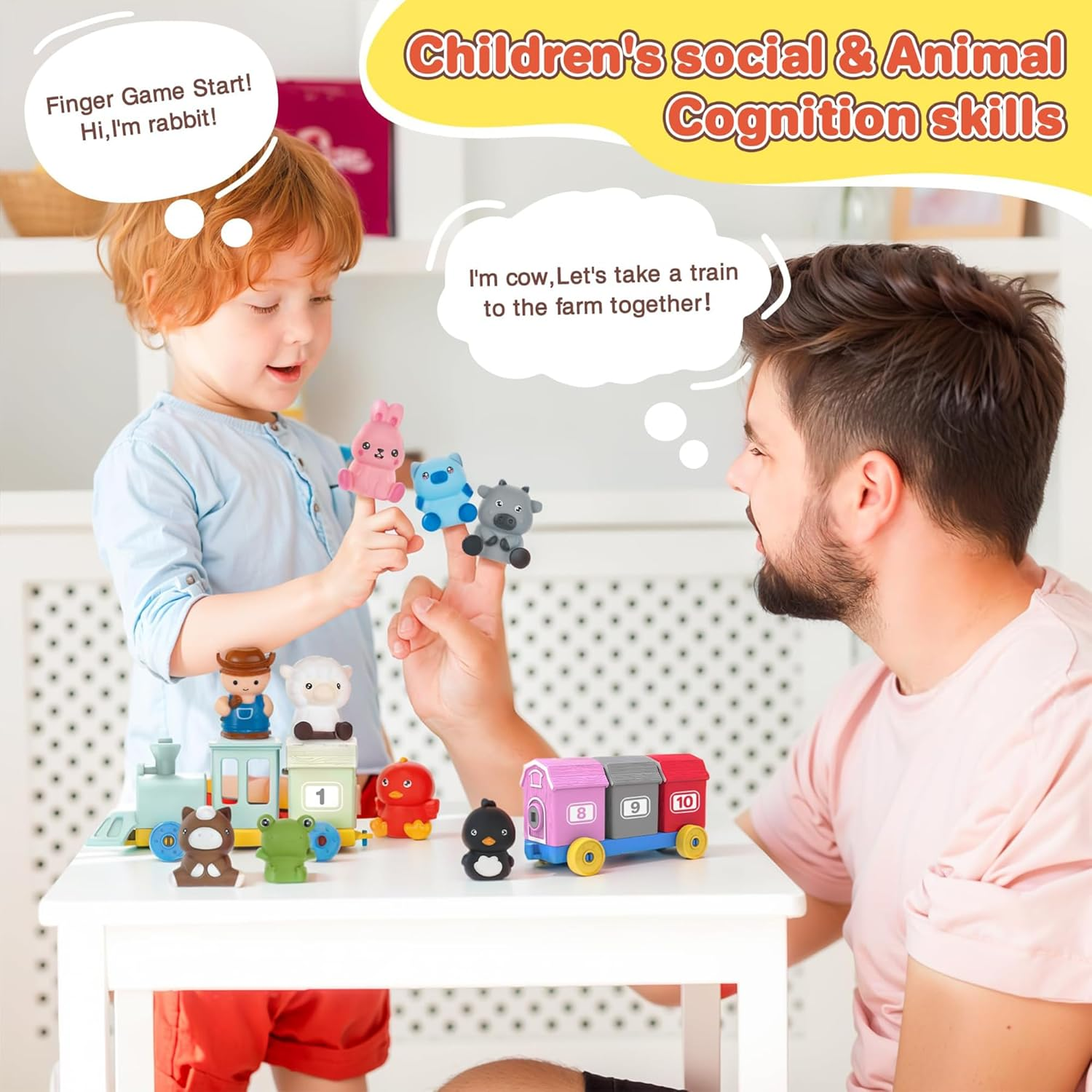 Learning Farm Barn Toy with Keys & Animals for Toddlers 1-3 Years image number 3