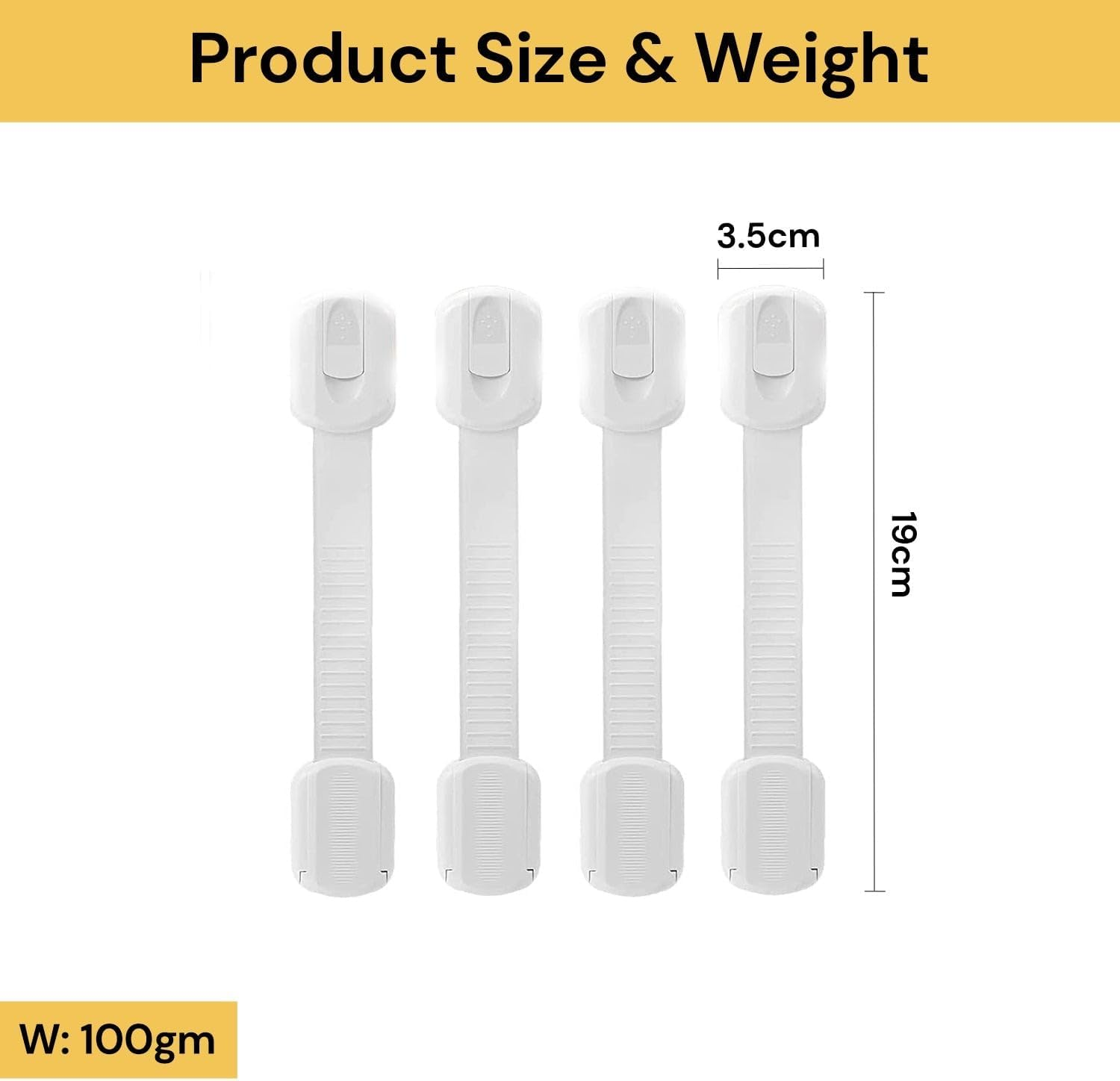 Spendeal Child Proof Cabinet Locks Baby Proofing Child Safety Locks with Baby Proof Multi-Purpose Lock for Cabinets, Drawers, Fridge, Trash Can, Cupboard with Adhesive Drawer Door Latches (12 Count) image number 6