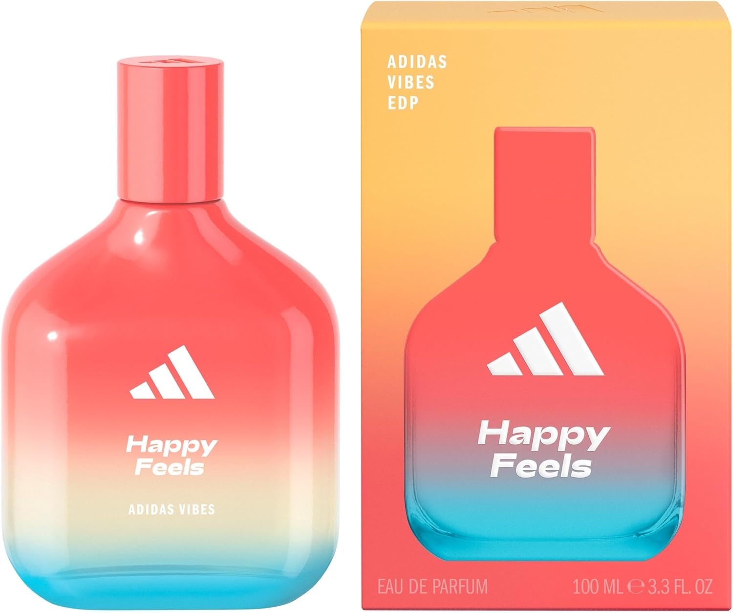 Adidas Vibes Happy Feels Eau De Parfum for All, Joyful and Uplifting, Long Lasting Fragrance, Grapefruit and Jasmine 100Ml image number 4
