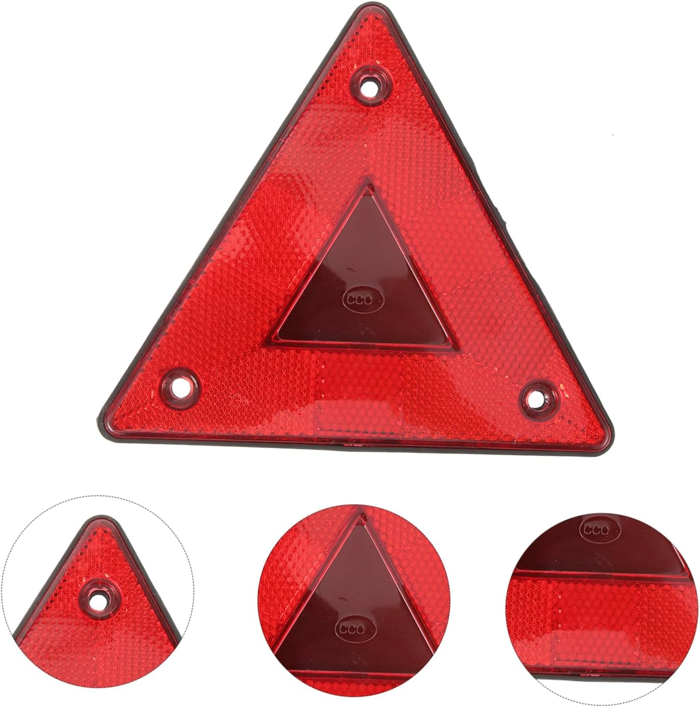 Vehicle Reflective Triangle Signs 6Pcs Plastic Car Reflectors Reflective Sheets for Easy Replacement Material Night Universal Use