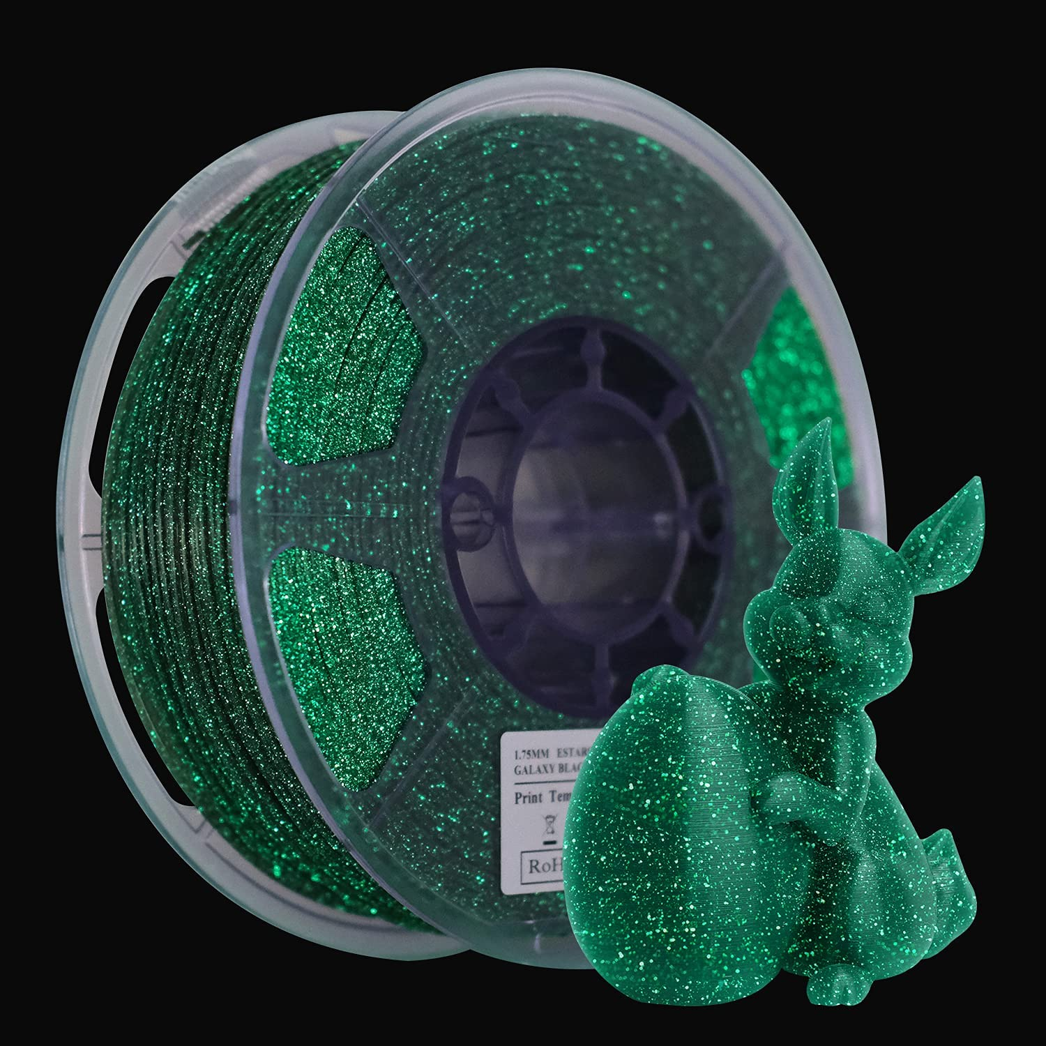 Esun PLA Luminous-Rainbow Estars-Pla Filament 1.75Mm Glow in the Dark Pla 1KG Spool Luminous 3D Printing Filament 1Kg for 3D Printer