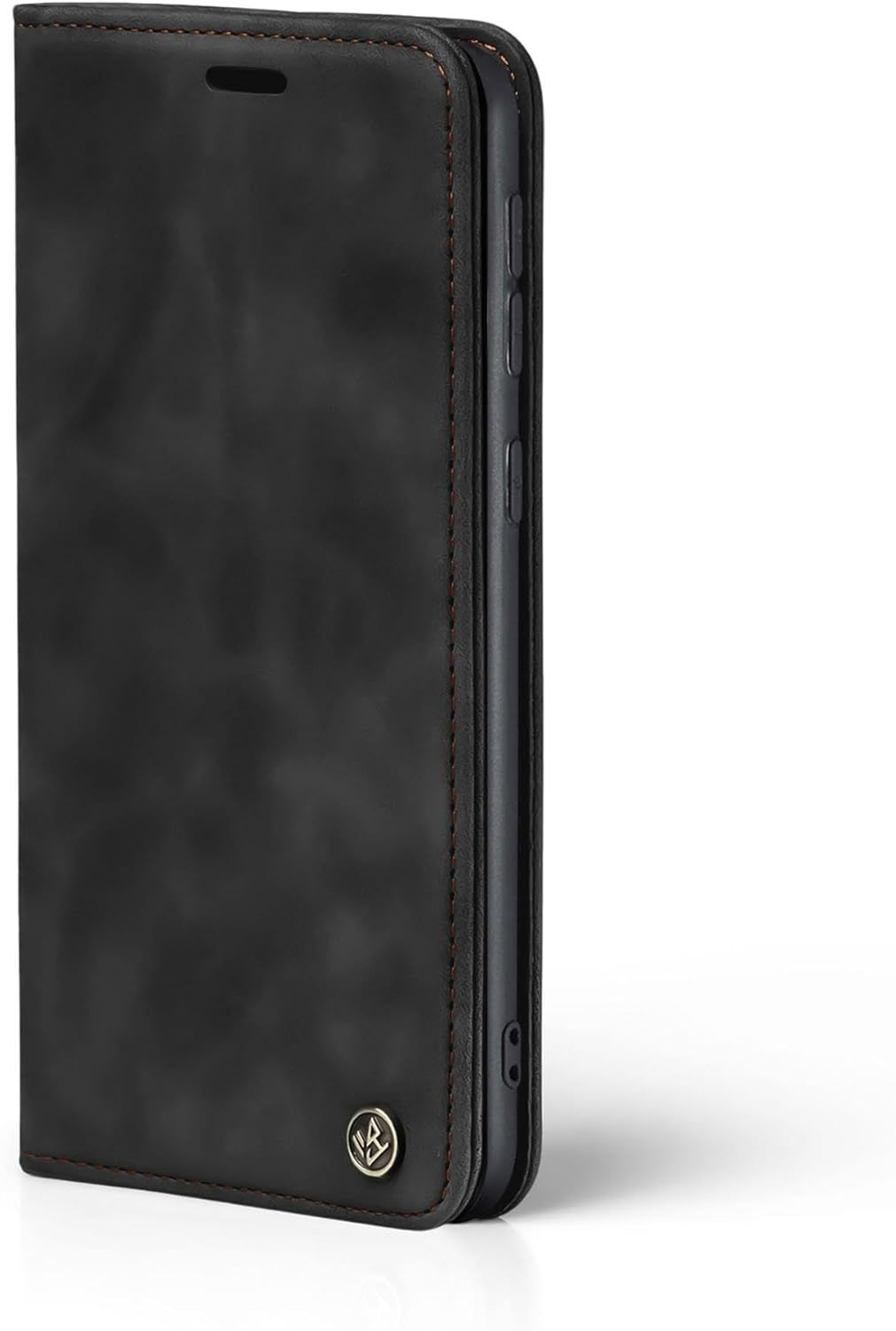 LBH Mobile Phone Case for Samsung Galaxy S25 FE in Black with Card and Money Compartment Smartphone Case with Stand Function Flip Case Protective Cover Magnetic Closure Vintage image number 4