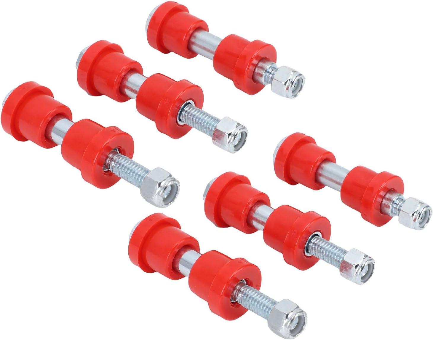 Zerodis Cart Accessories Bushing Kit Polyurethane Upgrade Noise-Reducing Design Fits 1994-Up Medalist DS EZGO TXT Leaf Spring Polyurethane Cart Bushings (Red) image number 4