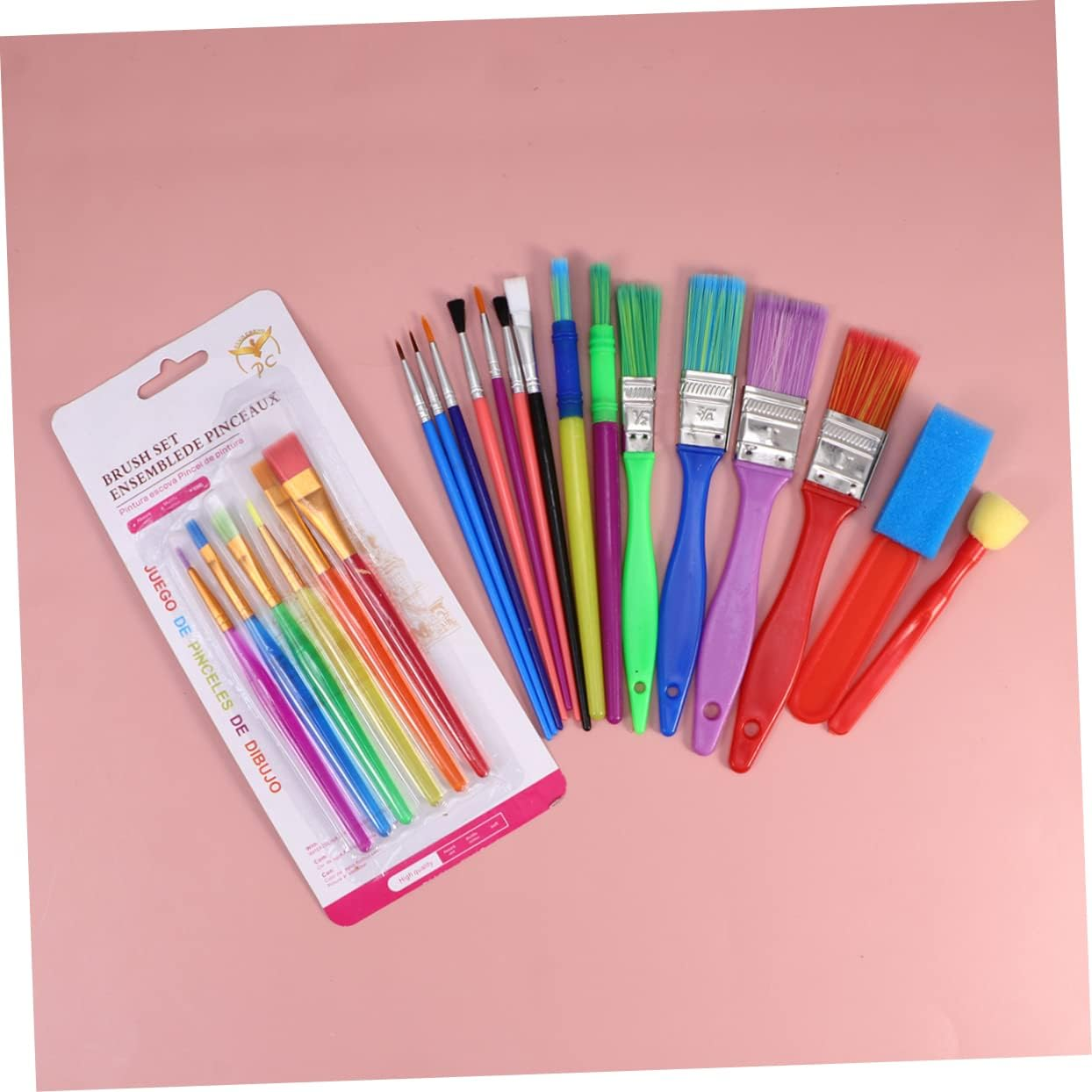 Vaguelly 21Pcs Set Early DIY Learning Handle Paint Brush Tools for Painting Tools for Imagination Painting Tools Paint Brush round Paint Brush DIY Painting Brush