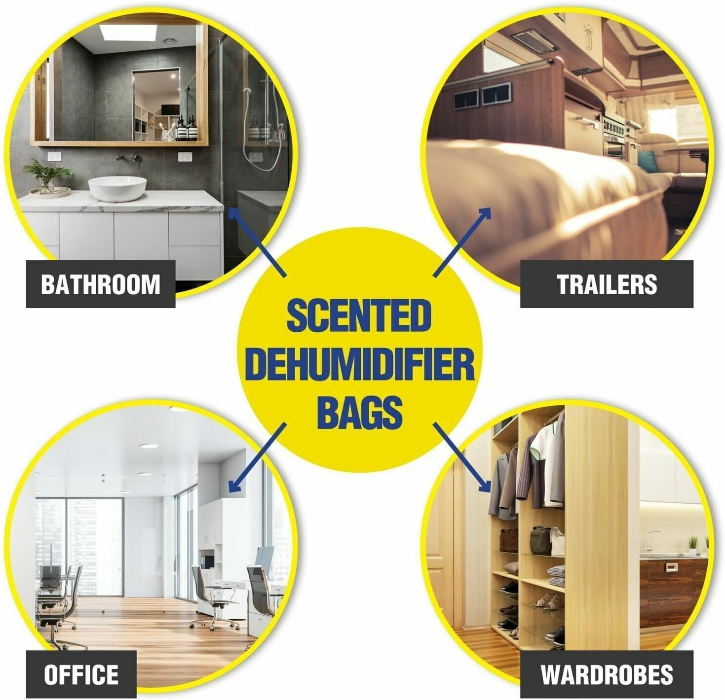 2/4PK Dehumidifier Bag with Hanger Scented Absorb Moisture Closet (4) image number 1