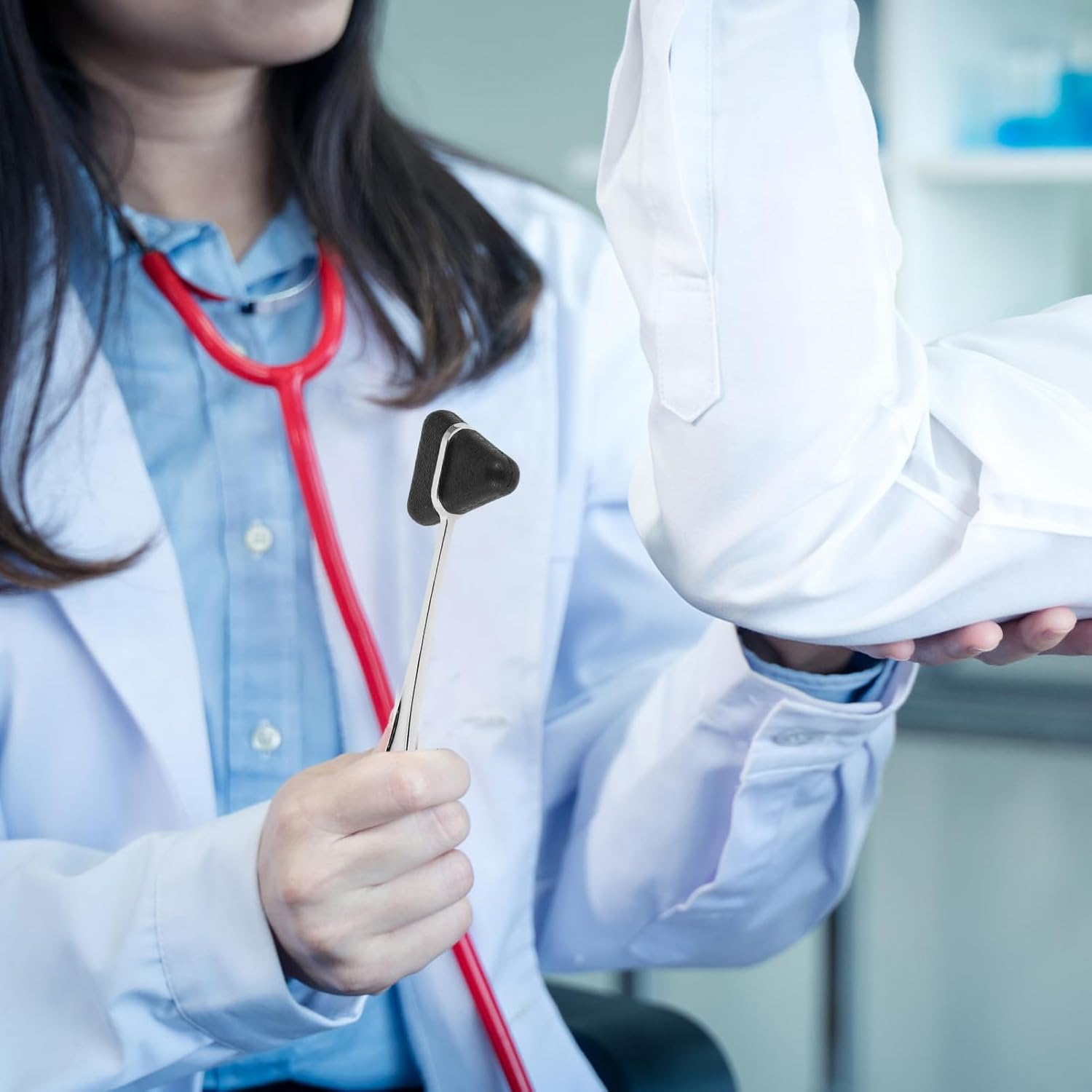 Gatuida Reflex Hammers, Reflex Hammers Medical Testing Neurological Clinic Percussion Knee Stainless Steel Testing Tool image number 2