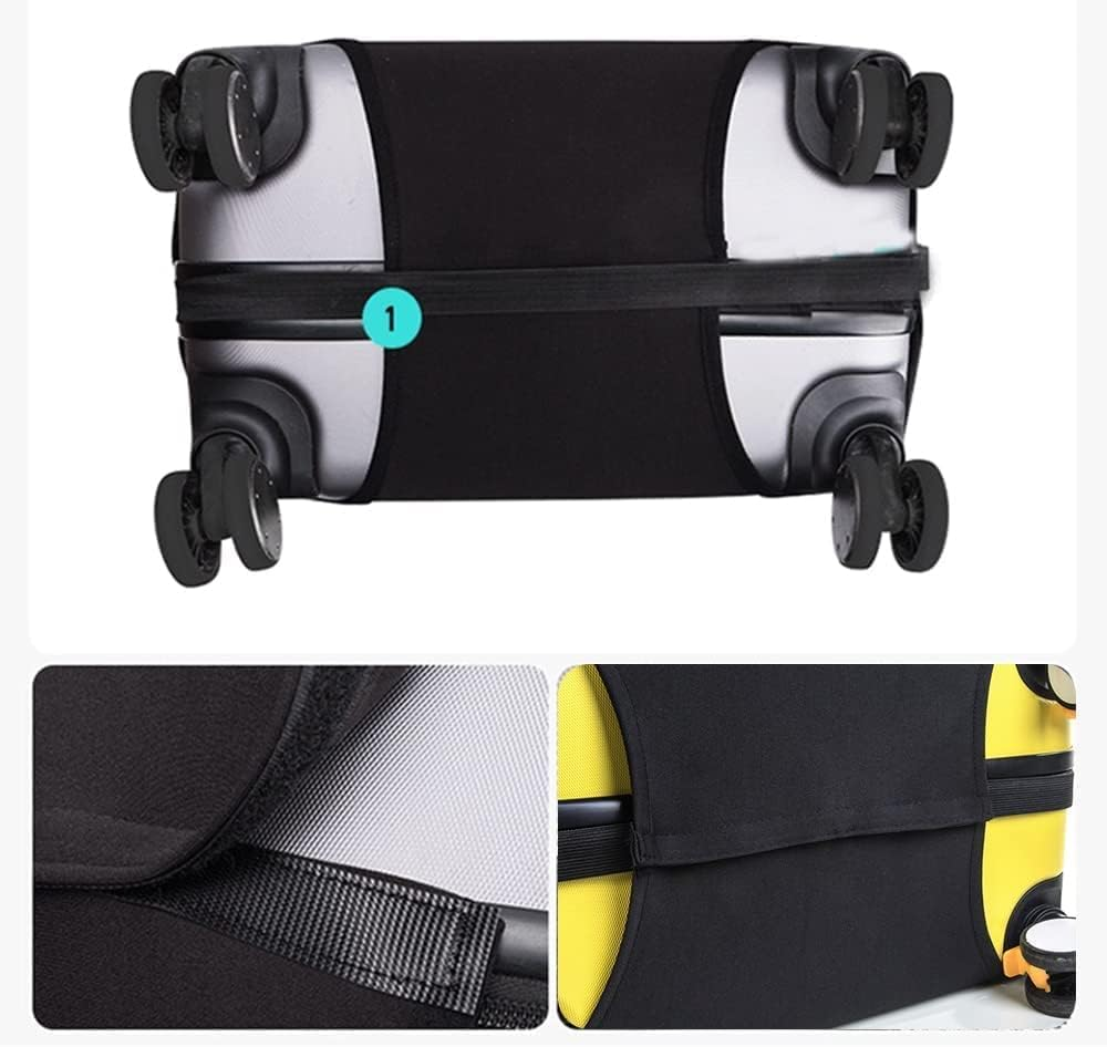ZANZER Suitcase Cover Protector with Luggage Tag for 26-32 Inch, Elastic Dust Luggage Cover for Suitcase, Washable Thickened Anti-Scratch Travel Accessories ((Fit 26-28 Inch) L) image number 4