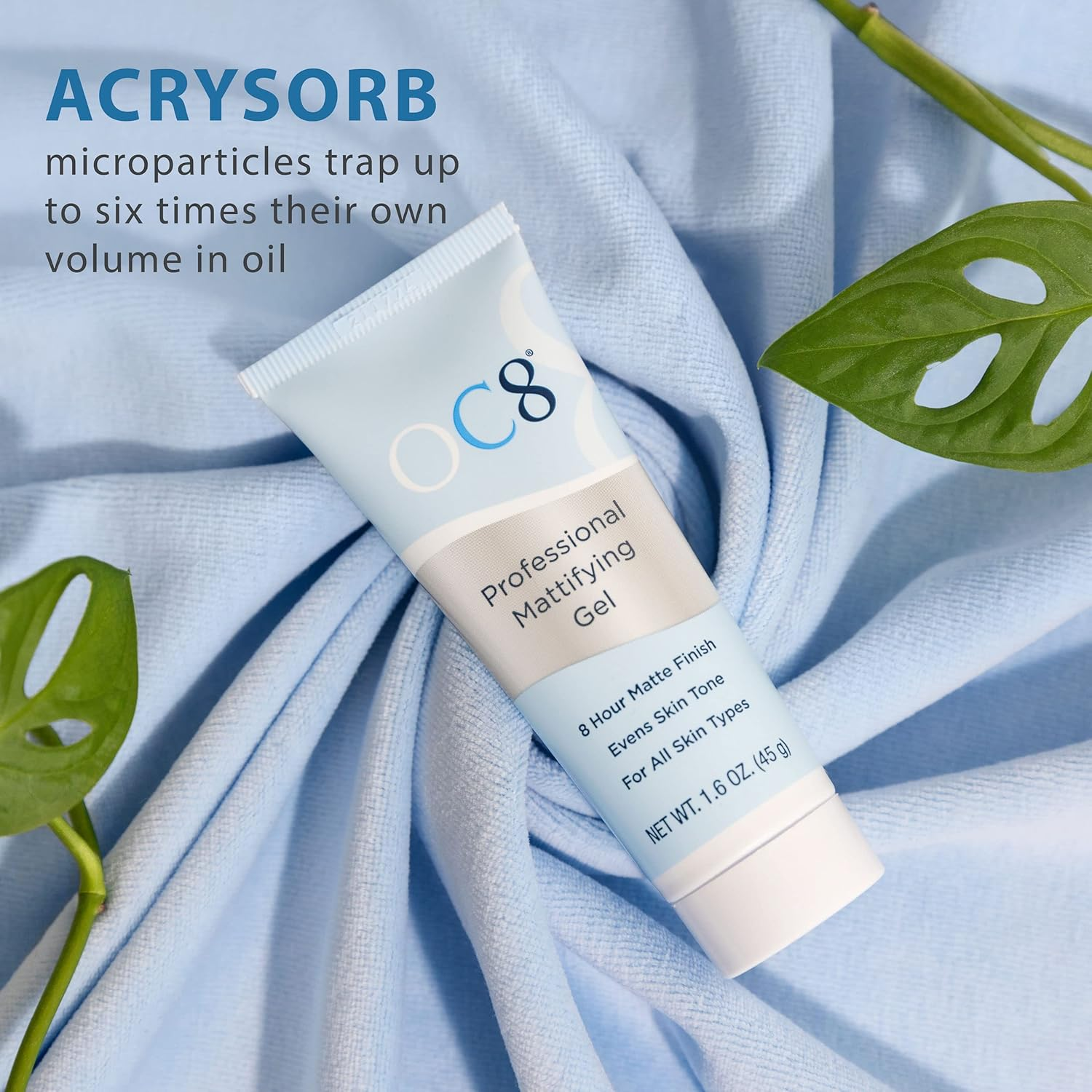 OC8 Professional anti Shine Mattifying Gel: Oil Control Mattifier Formula for Face - Matte Finishing Gel Controls Oily Skin, Reduces Shine, Redness for Eight Hours - 1.6 Ounces image number 1