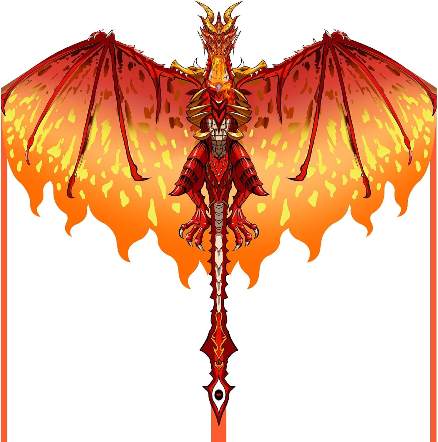 Mint'S Colorful Life Dragon Kite for Kids & Adults - Easy to Fly for Beginners, Large Single Line for Beach Trip with 300Ft String