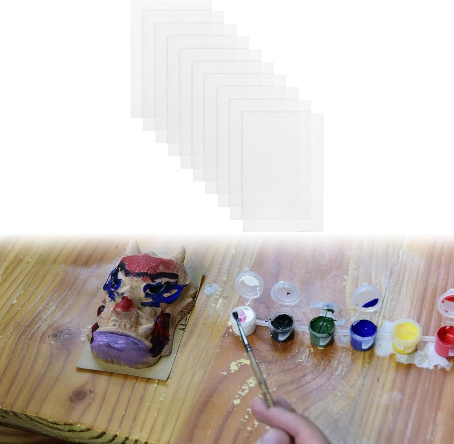 Perfeclan 10X Eye Meshes for Therian Mask Mesh Sheets Water Resistant PVC Eye Meshes Printable Nets for Clothing DIY Fursuits Halloween, White image number 3