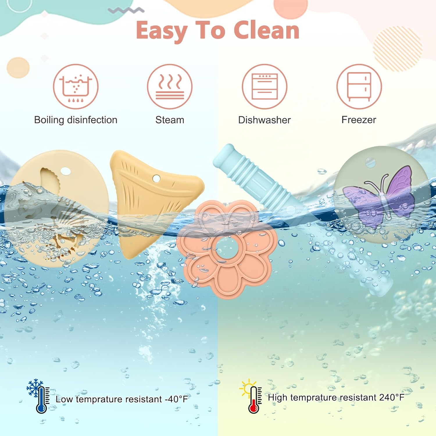 Chew Necklaces F1354-F1355 - Yellow+Off-White+Blue+Red+Purple image number 3