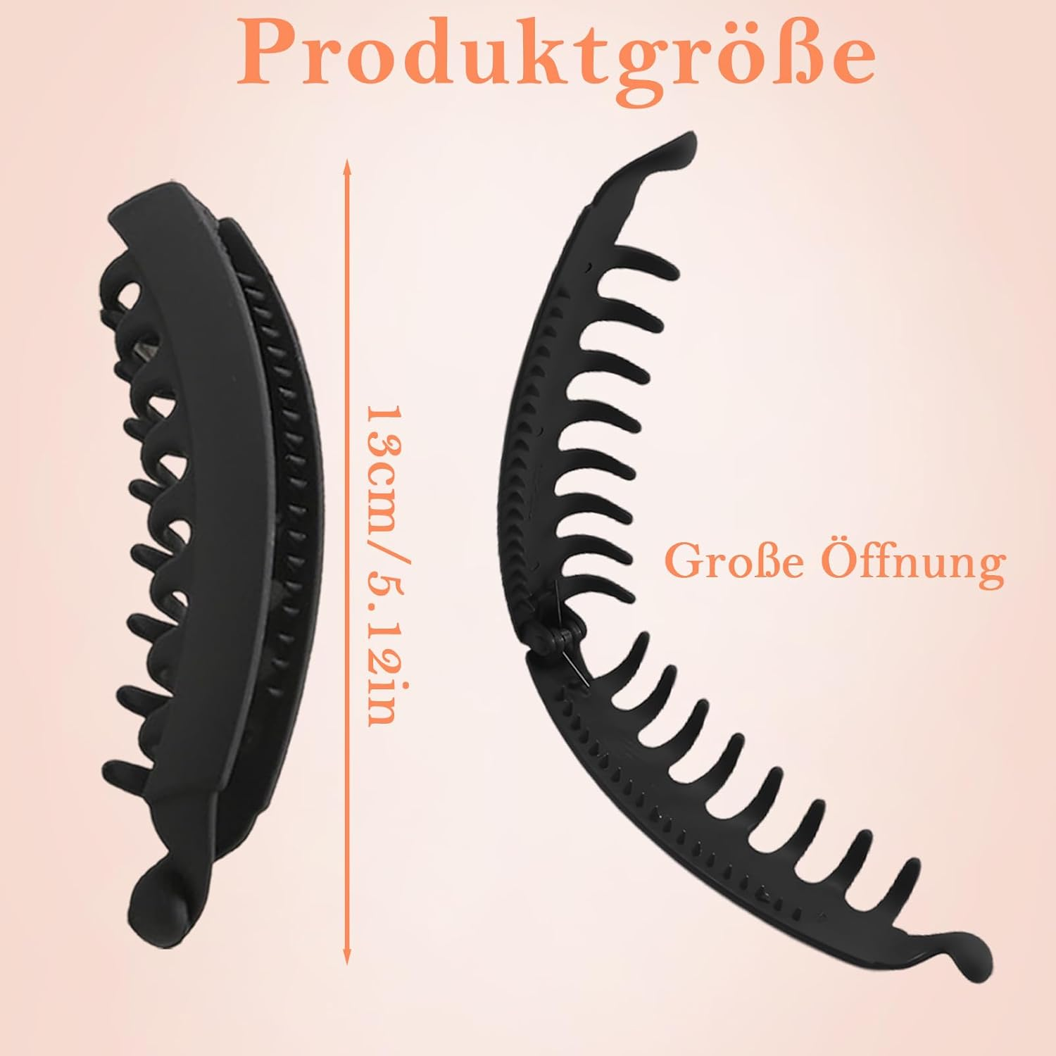 QESSUVNC Pack of 6 Large Banana Clips, Vintage Banana Clip Hair for Women and Girls, Suitable for Daily Life and Styling (6 Colours)