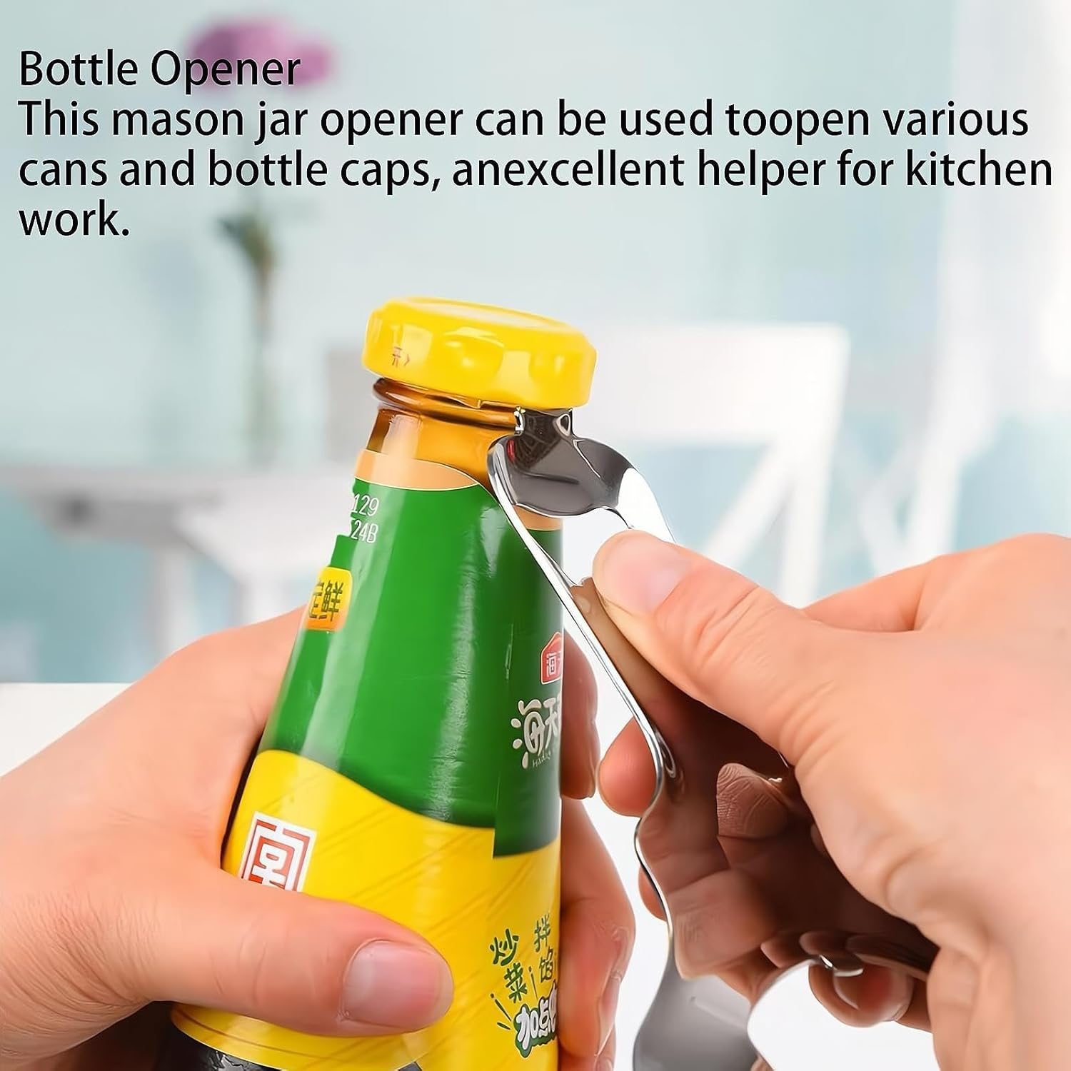 Mason Jar Opener, Multi-Purpose Bottle Opener for Various Lids, Easy Twist Manual Handheld Top Remover (1 Pack) image number 6