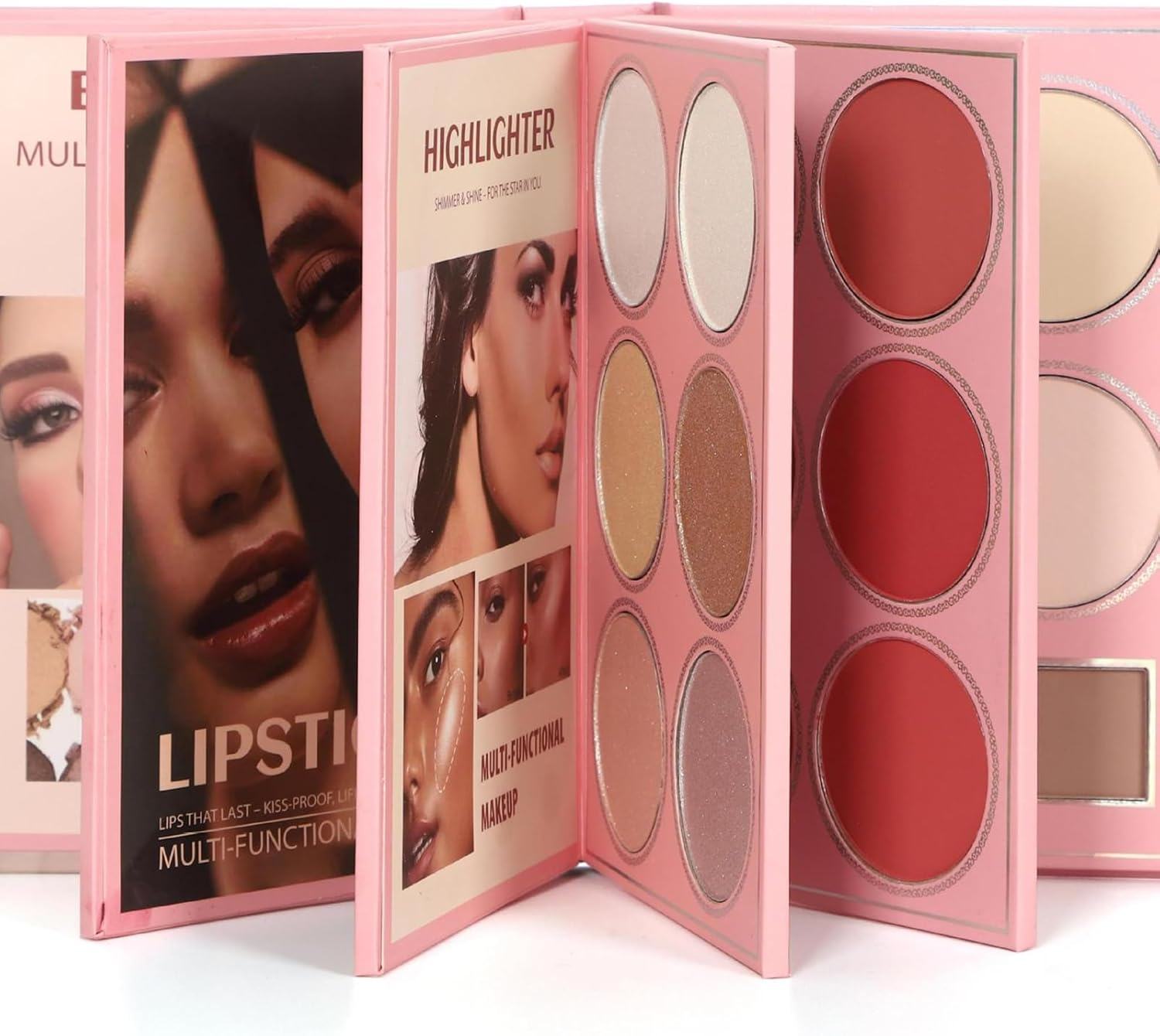 5-Layer Professional Makeup Palette, 67 Colors Book-Style Eyeshadow Palettes Cosmetics Kit for Women, All In-1 Makeup Palette with Eyeshadow Lipstick Highlighter Contour