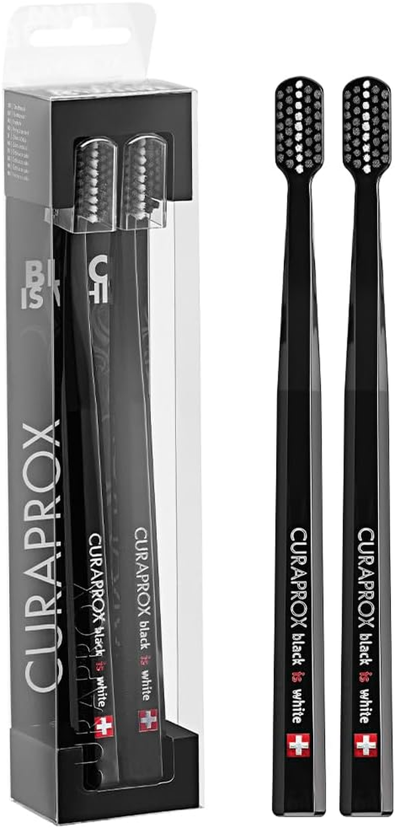 Curaprox Black Is White Toothbrush, Duo BLISTER, Black/Black image number 1