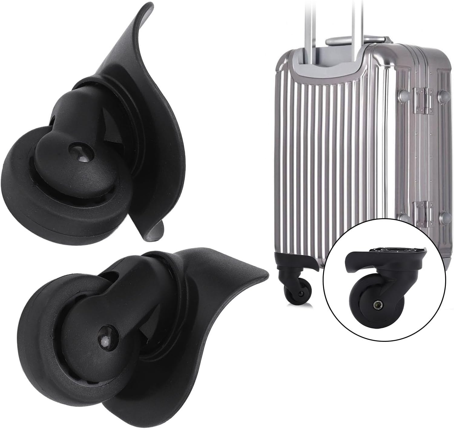 ANKROYU 1 Pair A53 Universal Travel Suitcase Wheel, Trolley Case Luggage Wheel, Suitcase Luggage Casters, Replacement Luggage Cases Wheel for Outdoor Travel image number 5