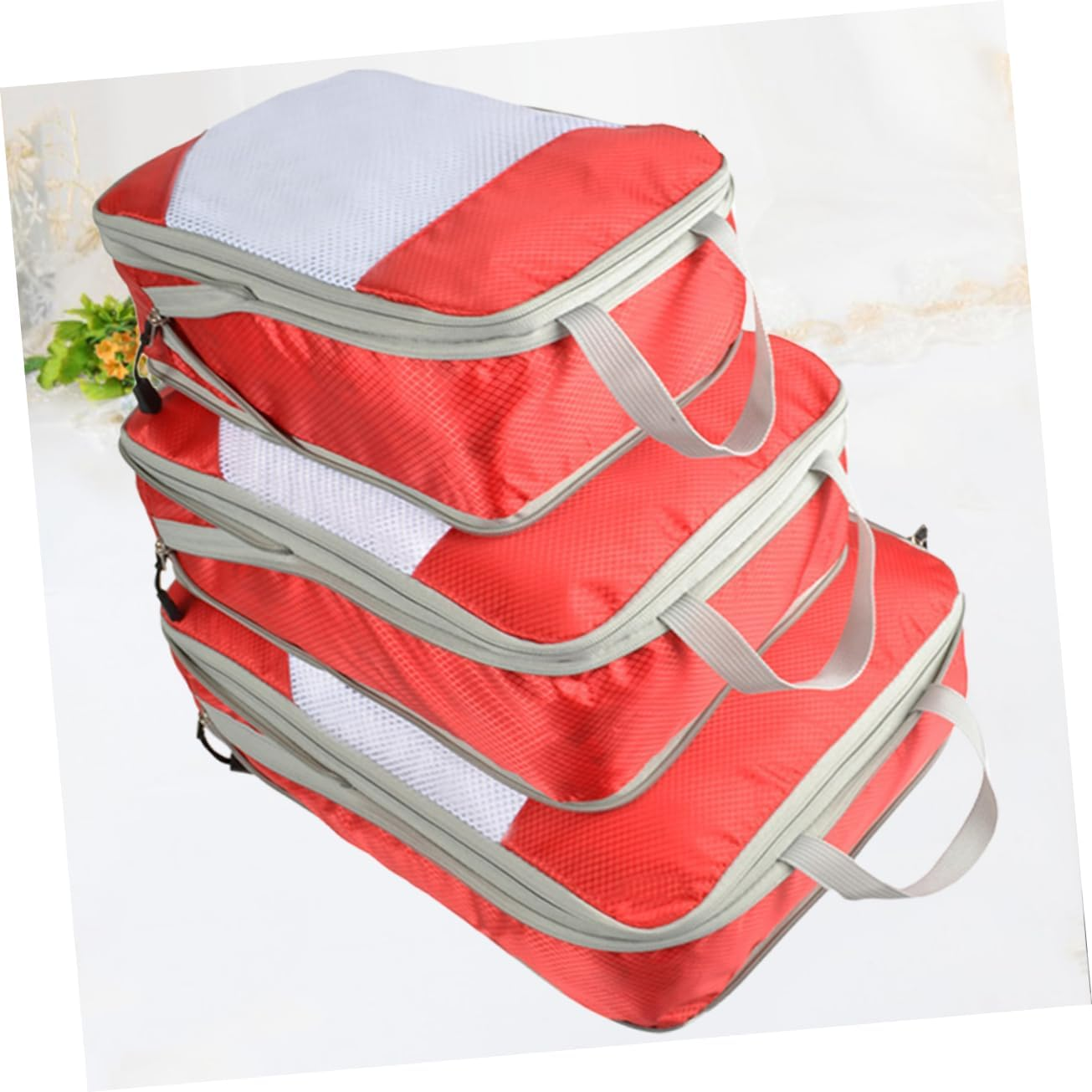 LIFKOME 3Pcs Travel Case Nylon Bags Compression Storage Suit for Luggage Clothes Storage Pouch image number 5