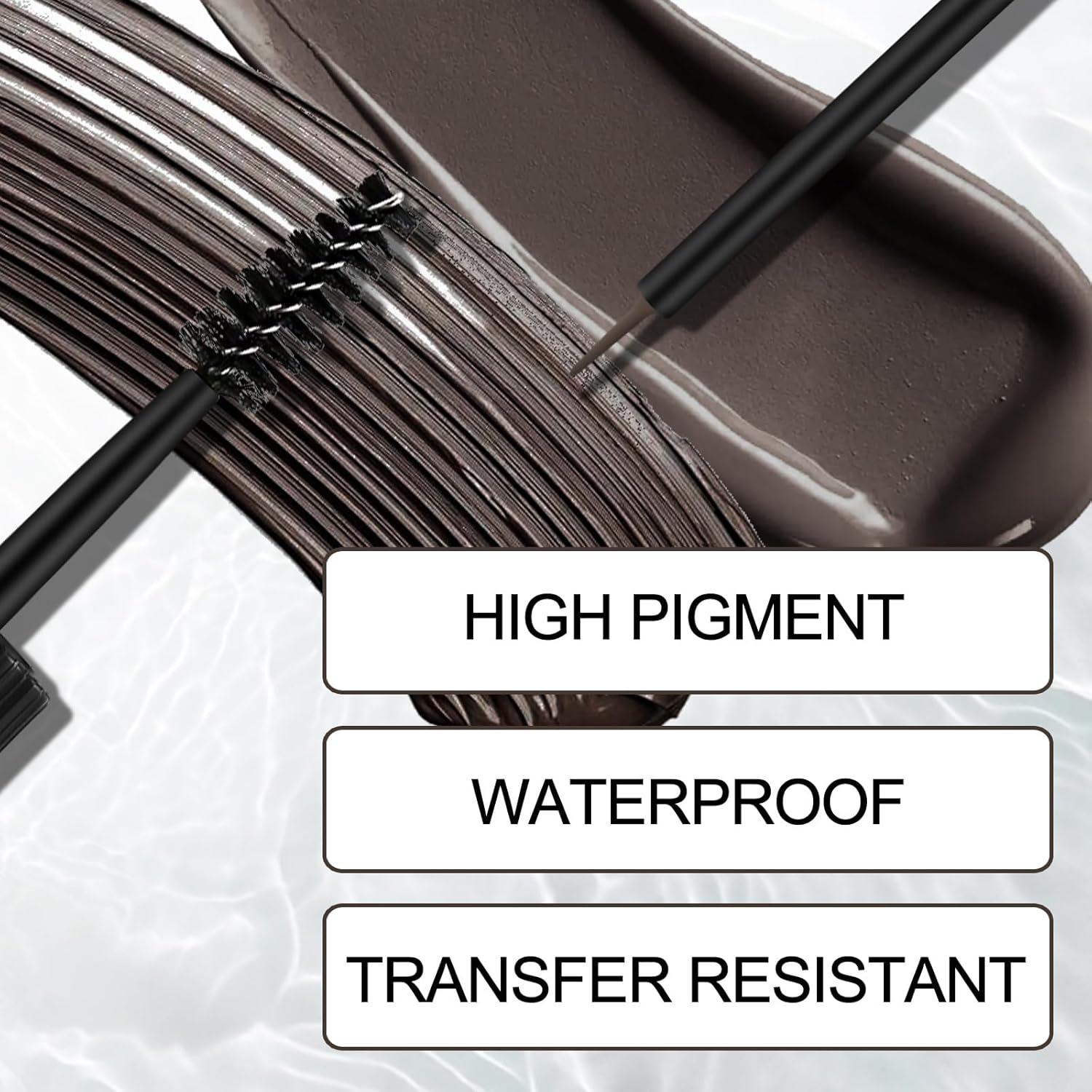 Apooliy 2Pcs Waterproof Eyebrow Gel Set，Highly Pigmented Liquid Eye Brow Gel and Clear Setting Brow Glue,Shaping Natural Eyebrows image number 4