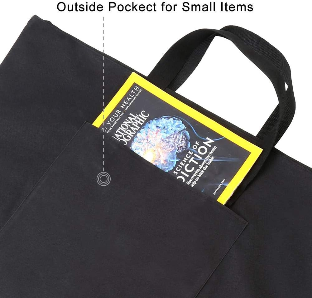 Painting Board Case, A2 Drawing Painting Board Storage File Bag 21.2 X 27.1Inch Thickened Waterproof Document Carry Case Portable Drawing Oxford Canvas Handbag image number 3