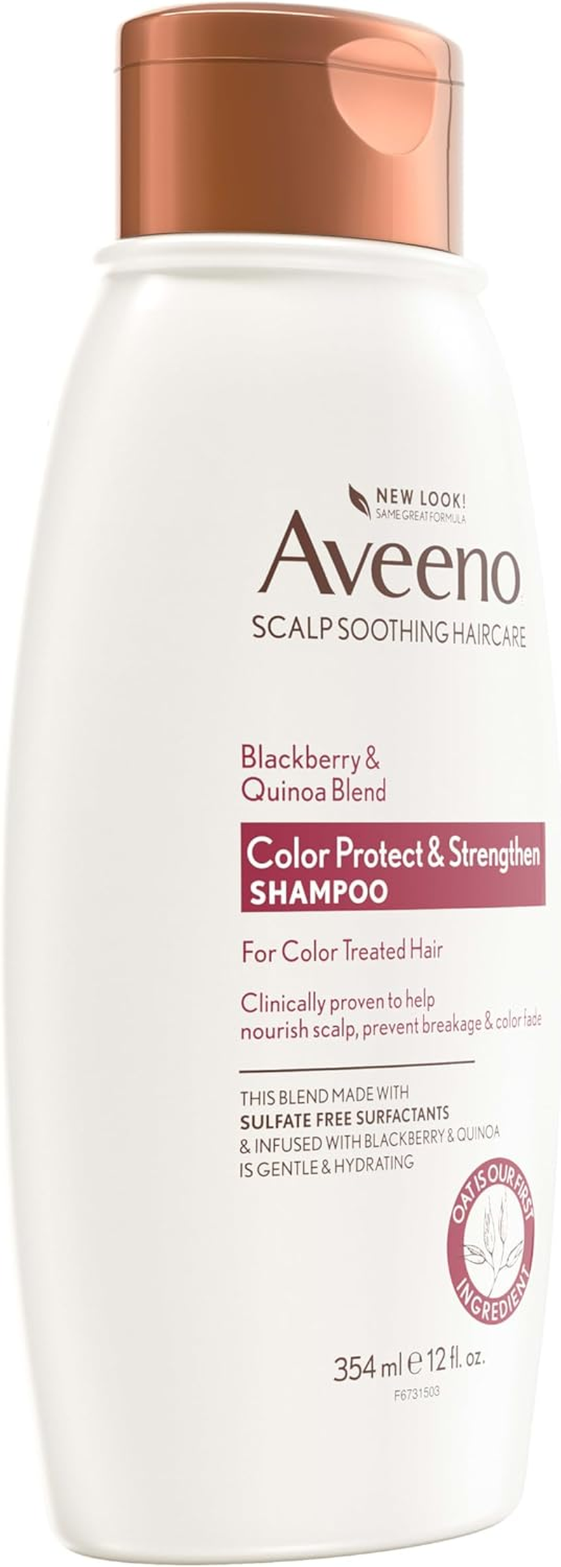 Aveeno Blackberry & Quinoa Strengthening Shampoo for Colour Treated Hair 354Ml image number 4