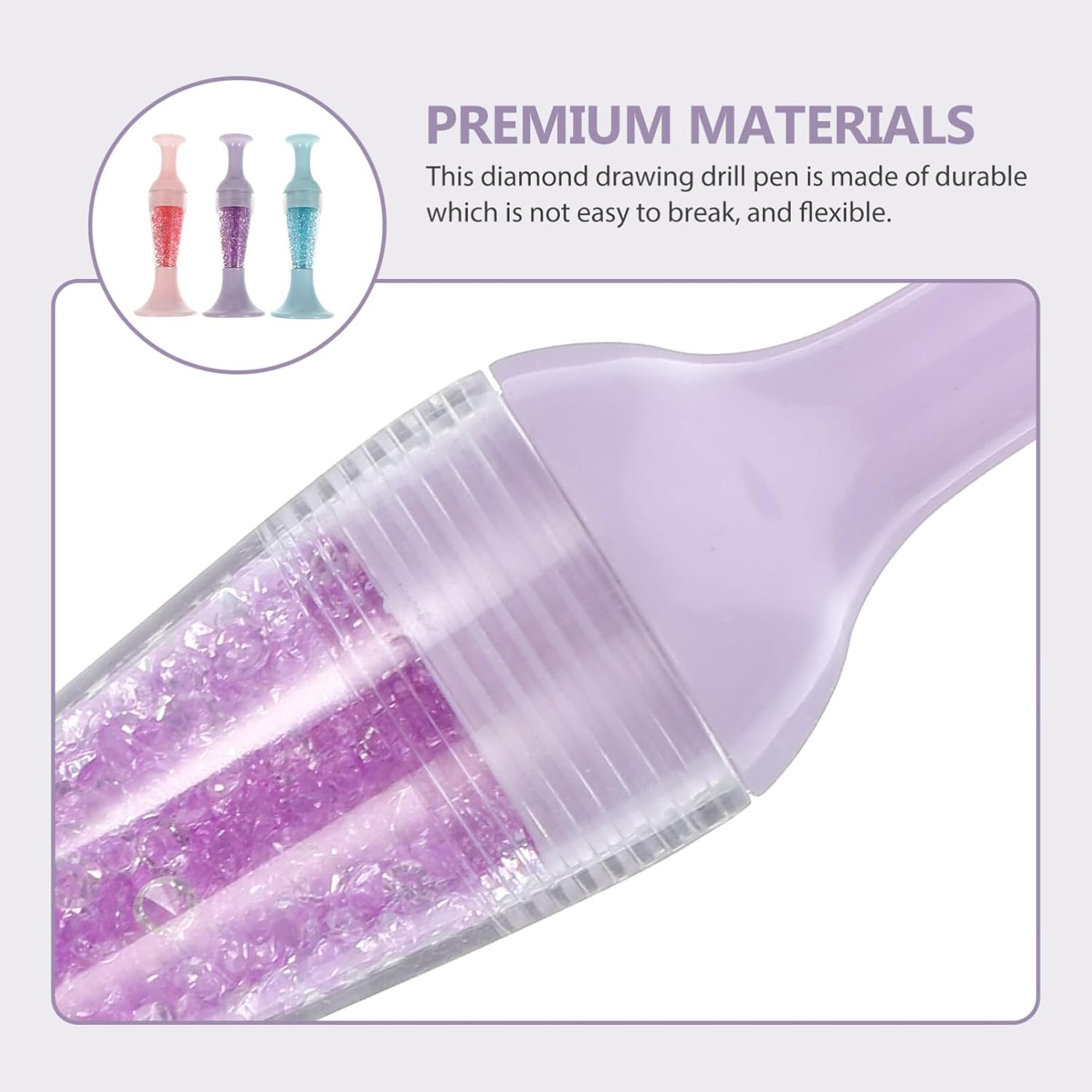 NUOBESTY 3Pcs Vase Shape Drill Pen Flower Pot Shaped Standable Ergonomic Nail Point Pen Diamond Picture Tools Diamond Art Accessories image number 5