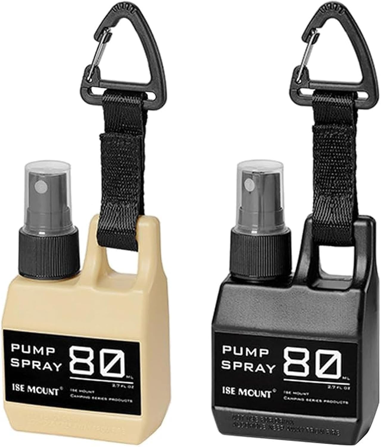 Portable Empty Cosmetic Container Outdoor Camping Hiking 80Ml Perfumes Refillable Spray Bottle with Buckle Outdoor Spray Bottle Spray Bottles for Empty Cosmetic Container, Black，Yellow image number 5