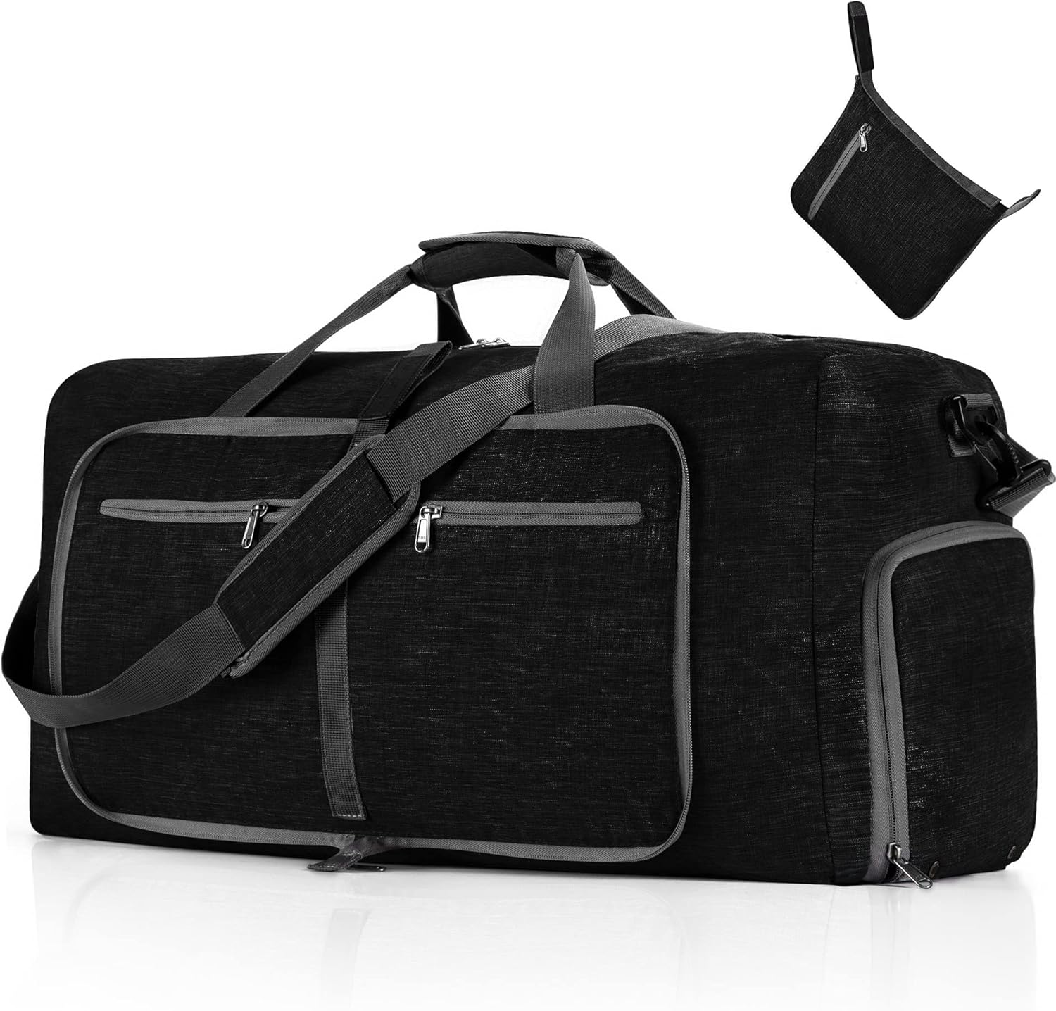 Travel Duffle Bag, Men'S Travel Bag, Waterproof Sports Bags for Women, with Shoe Compartment and Removable Shoulder Strap, for Gym Business Travel (Gray, 115L)