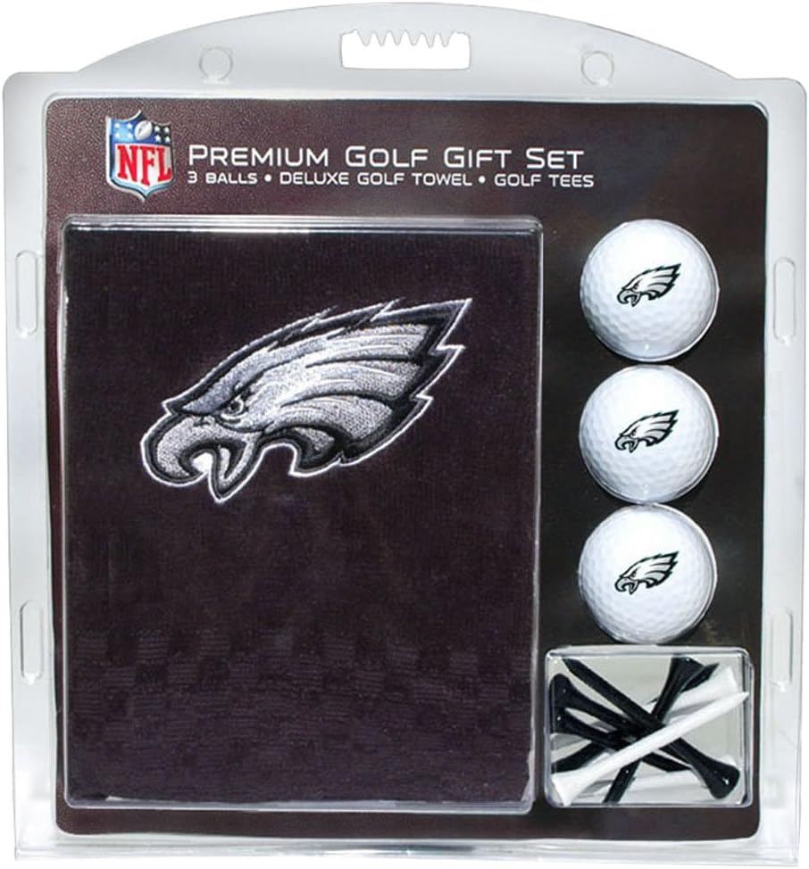 Team Golf Premium NFL Golf Gift Set: Embroidered Deluxe Golf Towel, 3 Golf Balls, and 14 Golf Tees (2-3/4" Regulation) image number 3