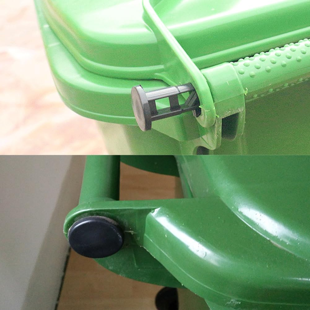 6Pcs Wheelie Bin Lid Hinge Pins, Latch Wheelie Trash Hinge Trash Can Hinged Pin Dust Bin Cover, Replacing 65Mm X 33Mm for 50/80/100/120/240L Wheelie Bin Lid Hinge Pin image number 4