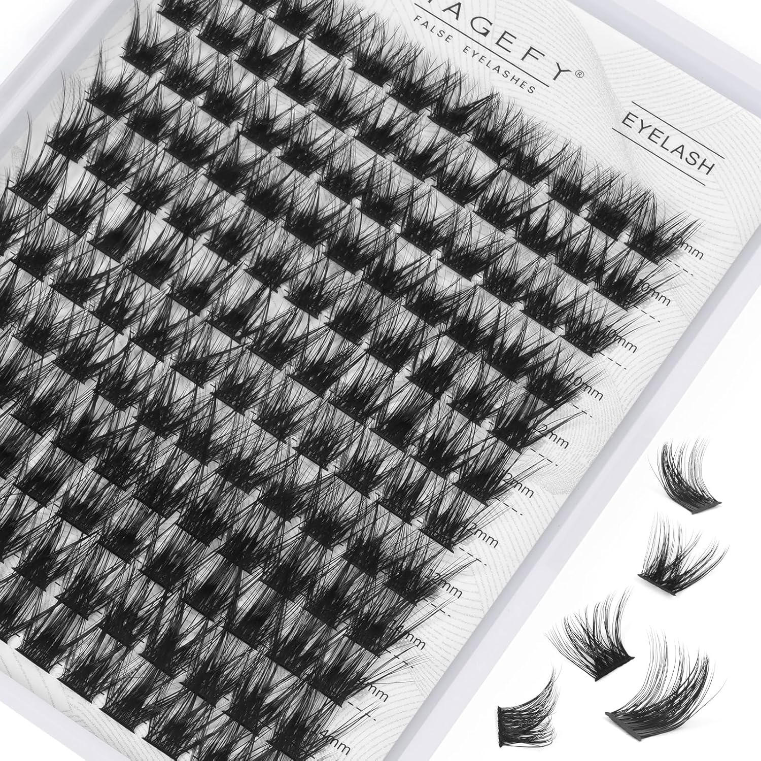 MAGEFY Eyelashes Cluster 10D 0.07C Lash Clusters 9-13Mm Individual Lashe Extension Reusable Eyelashes Clusters