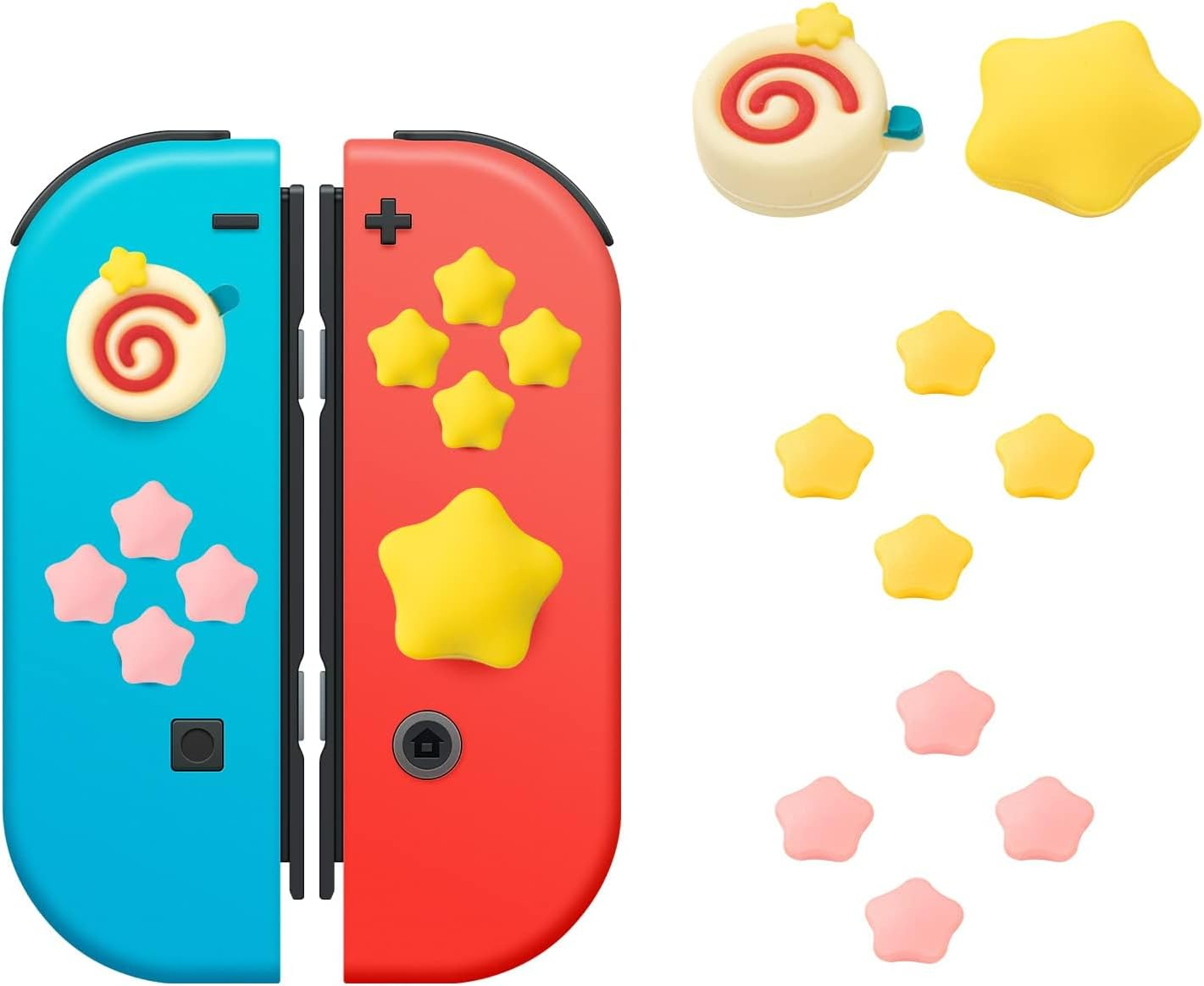 Kirby Thumb Grips for Nintendo Switch, Cute Switch OLED Button Caps Set image number 3
