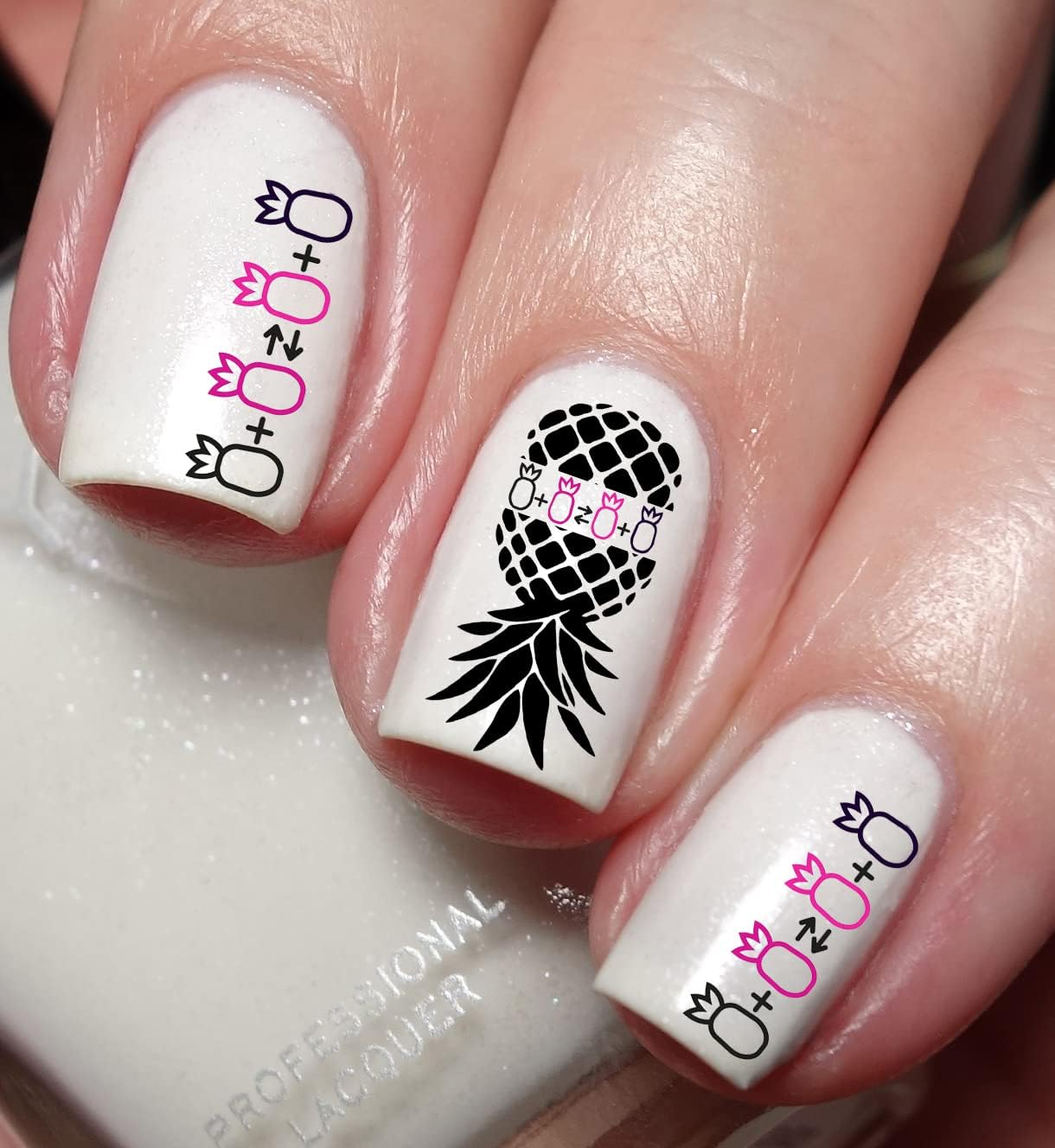 Upside down Pineapple Swinger Couple Married with Benefits Nail Art Decal Sticker image number 5