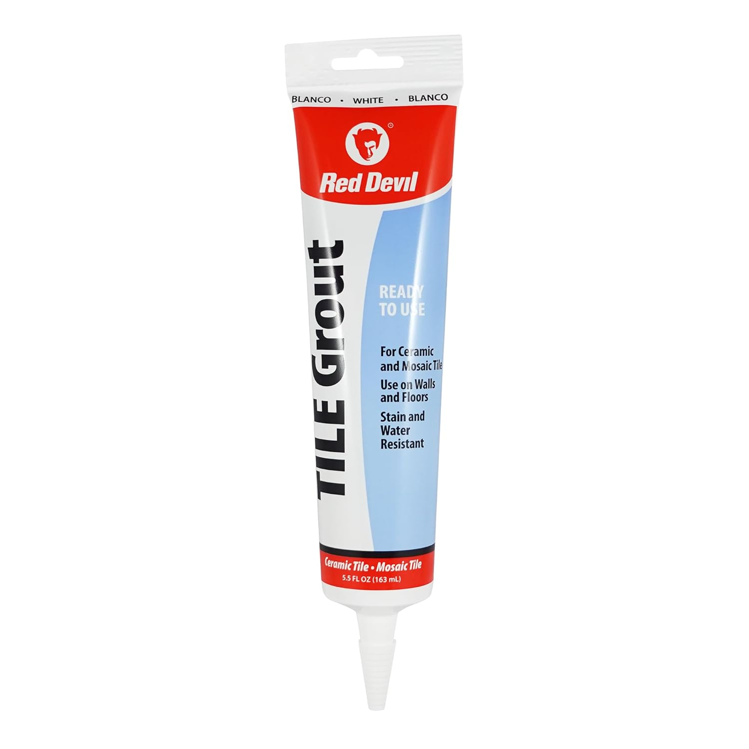 Red Devil Pre-Mixed Tile Grout Squeeze Tube 163 Ml, White