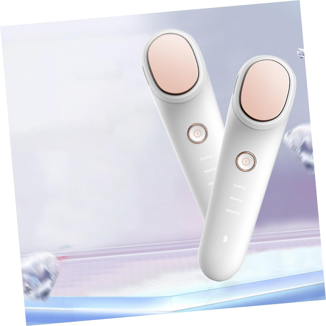 Iplusmile Cold Hot Compress Beauty Apparatus Face for Women USB Rechargeable Facial Massage Instrument with Hot Compress Cold Press High Frequency and for Pore Cleaning and Skin Hydration image number 2