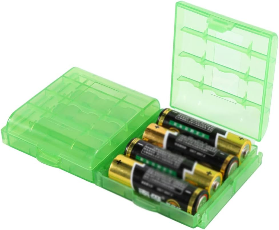 2Pcs (Blue+ Green) Plastic Box Storage Case Protect Battery Hard Holder Box Organizer AA/AAA image number 3