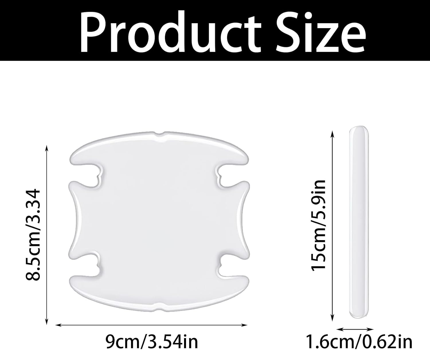8 Pcs Car Door Handle Protector, Transparent Universal Fit, Epoxy Car Door Edge Protector for Scratch Prevention, Durable Protection against Rings and Keys image number 3