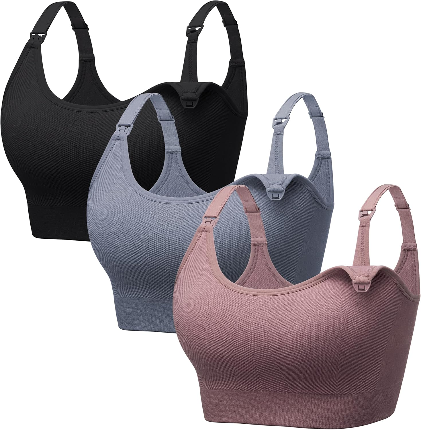 Angelhood Women Nursing Bras,Non-Padded Longline T-Shirt Bras Minimizer Comfort