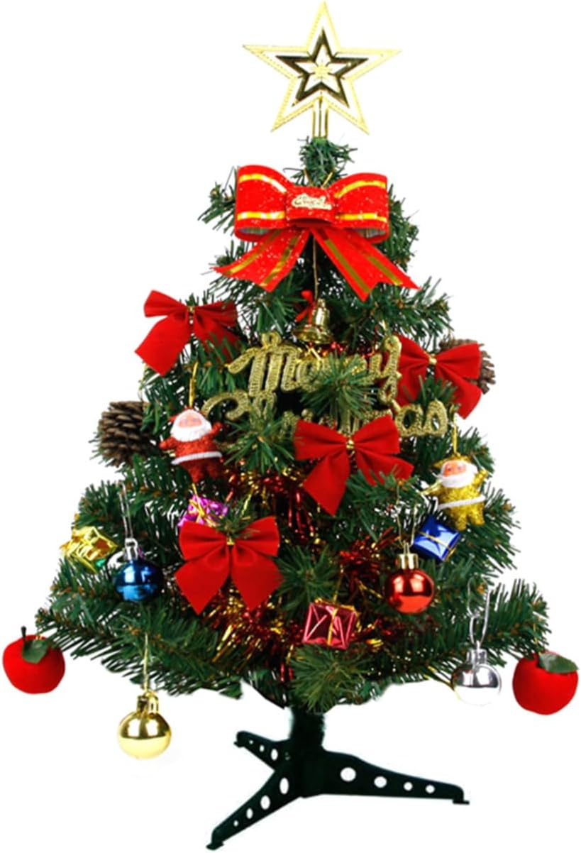 45Cm Small Tabletop Christmas Tree Desktop Ornament Artificial Holiday Decoration for Home and Party image number 6