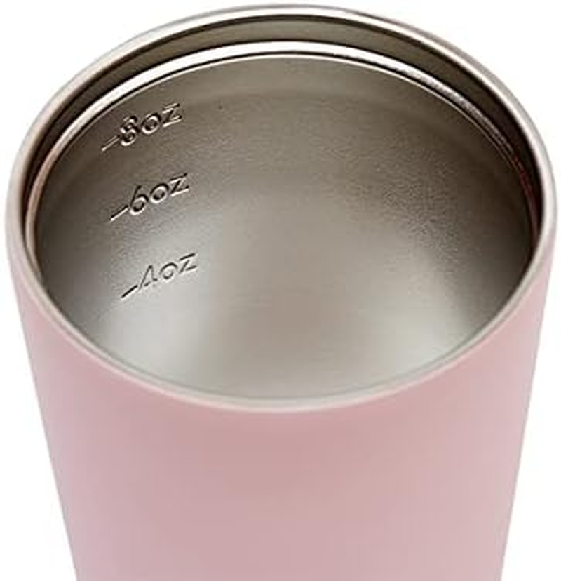 Made by Fressko Reusable Coffee Cup - Stainless Steel Insulated Mug - Leak Proof Travel Cup for Hot/Cold Drinks - 3 Hr Heat Retention - Fits Car Holders & Coffee Machines - Canary - 8Oz 227Ml