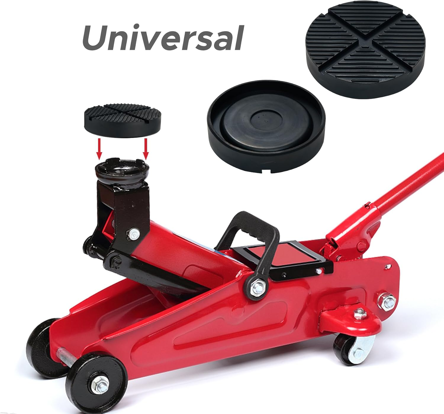 MANQO Universal Floor Jack Rubber Pad, Universal Jack Pad Adapter, Pinch Weld Side Frame Rail Protector, 1 Pack image number 4