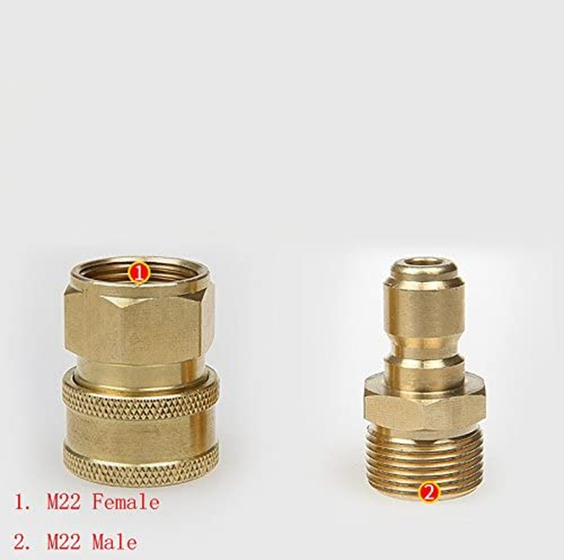 NUZAMAS M22 Male Female Thread Cleaning Machine High Pressure Washer Gun Sprayer Pipe Hose Quick Connector Fitting Parts Adaptors image number 5