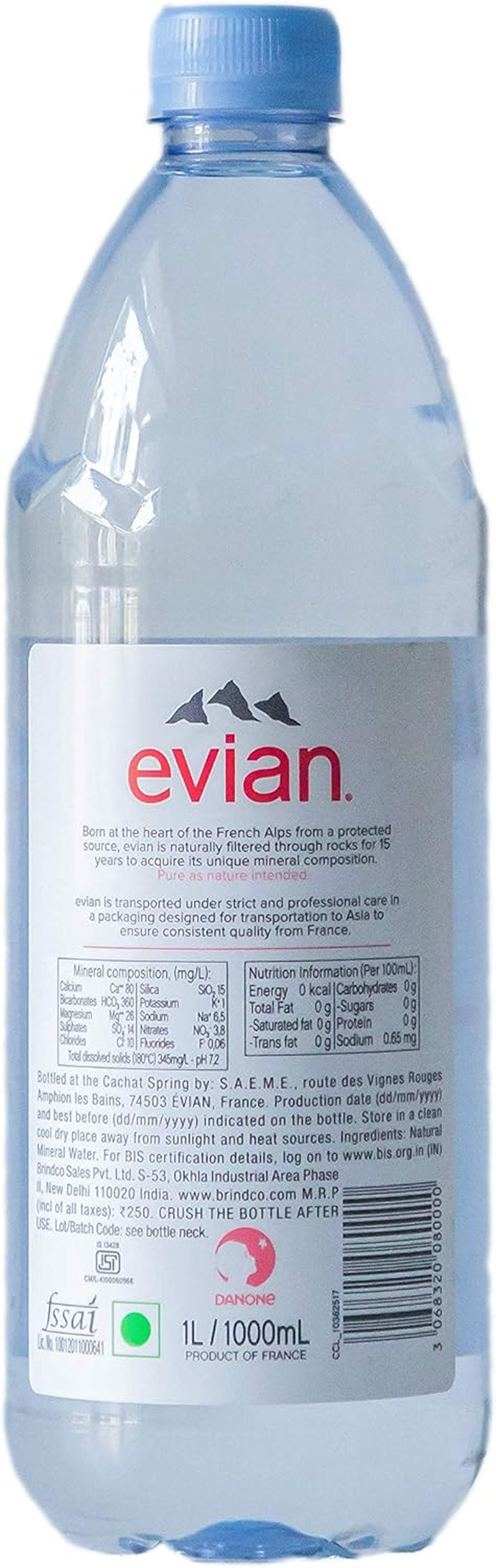 Evian Natural Mineral Water, 12 X 1L image number 3