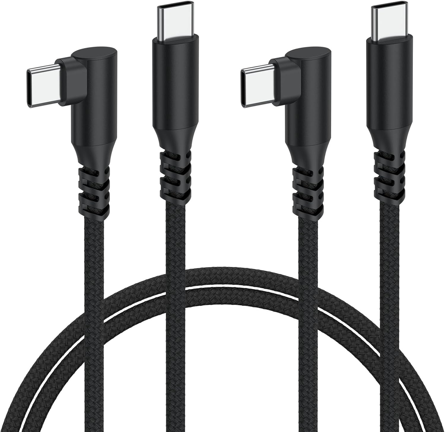 2 Pack 100W USB C to USB C Cable, 1M USBC to USBC PD Fast Charging, Nylon Braided Type C Charger Cable for Iphone Accessories 17 16 15 image number 3