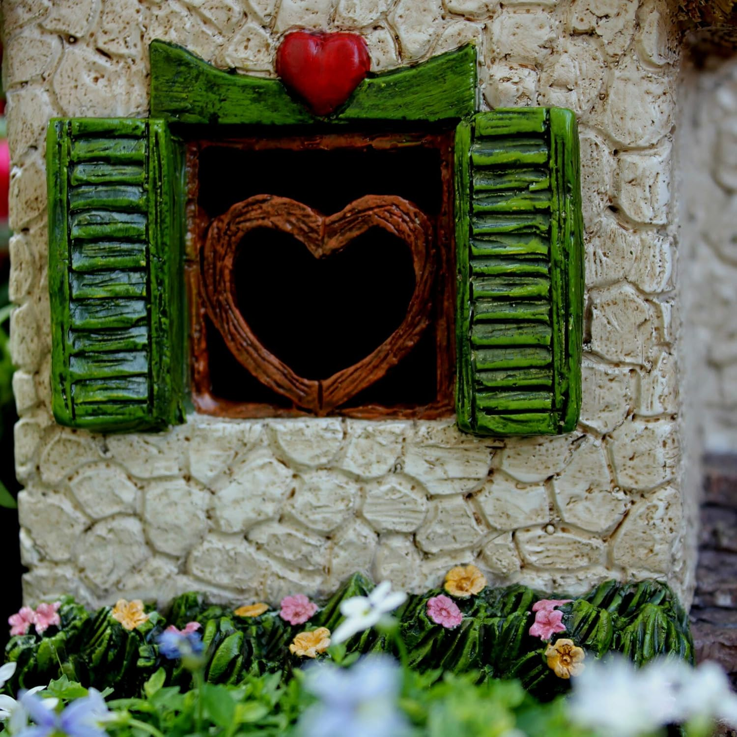 PRETMANNS Fairy House - Large Outdoor Fairy Garden House &ndash; Adorable Hand-Painted Resin Outdoor Accessories for Miniature Garden &ndash; 18 Cm High with Door That Can Open image number 6