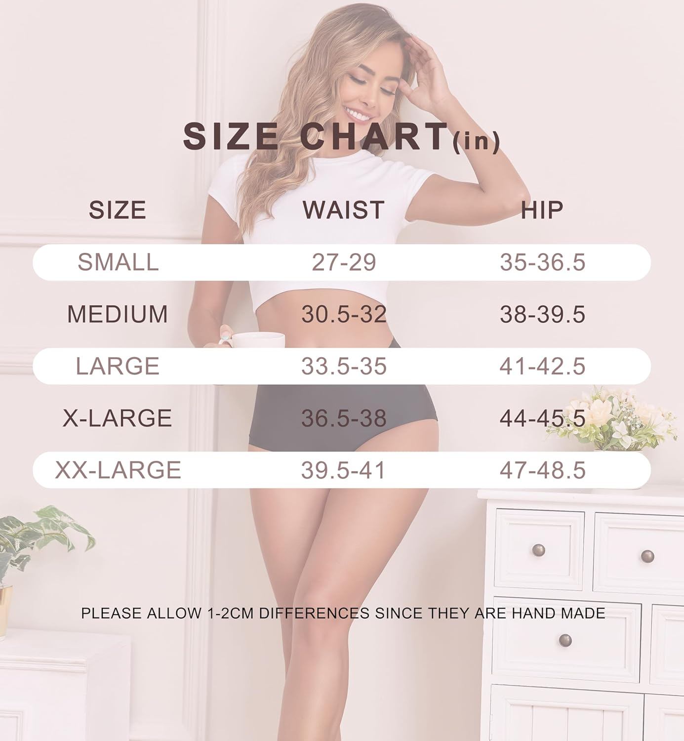 Seamless High Waist Underwear for Women No Show Panties Invisible Briefs Full Coverage Womens Underwear Pack image number 4