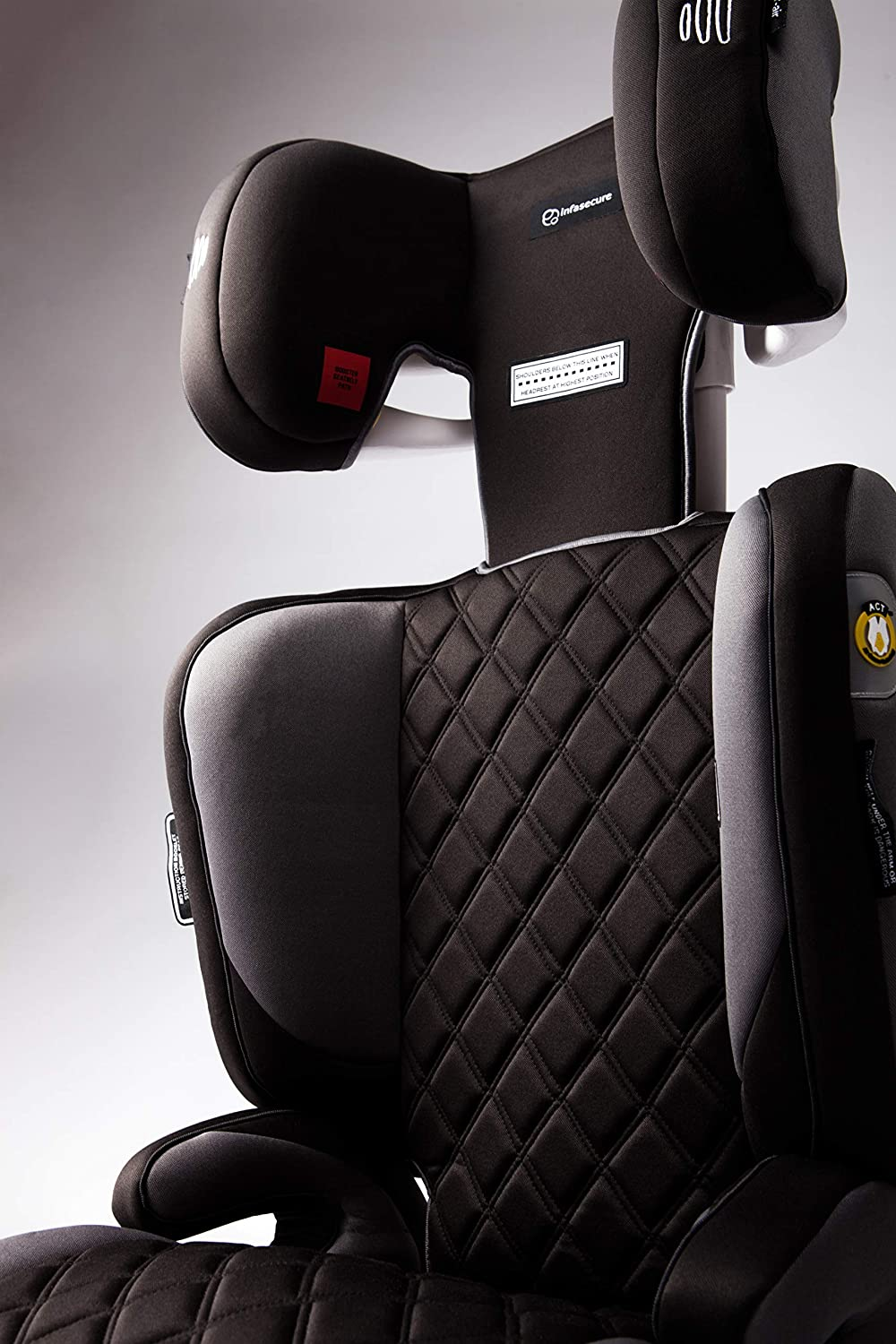 Infasecure CS6213IP Aspire Premium Booster Seat, Seated Shoulder Height Design, Side Impact Protection, Suitable from 4 to 8 Years Old, Night image number 3