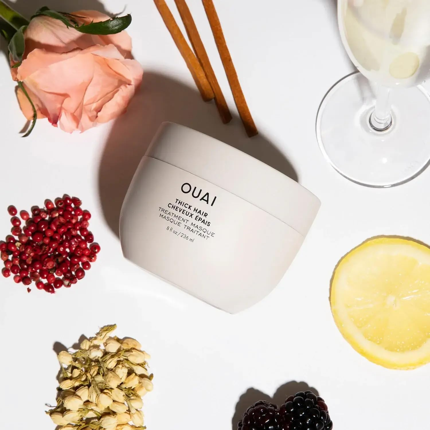 (NEW - THICK) - OUAI Treatment Masque. Repair and Restore Hair with the Deeply Moisturising Hair Masque. Leave Hair Feeling Soft, Smooth and Strong. Free from Parabens and Phthalates (101Ml) (NEW - THICK) image number 1