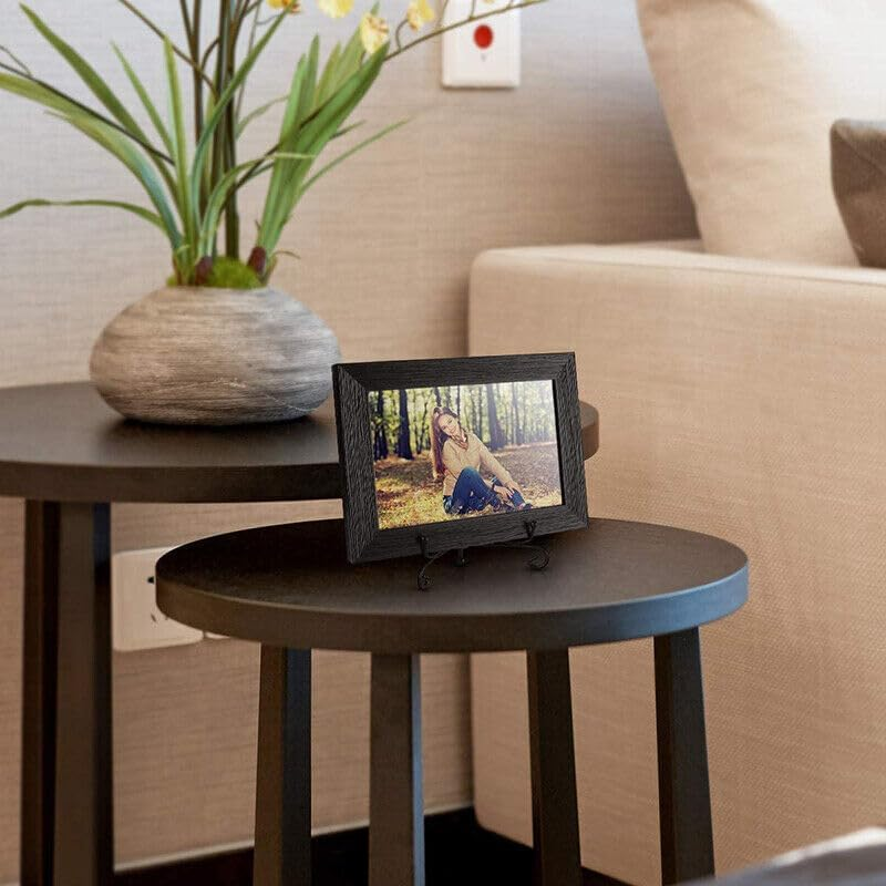 Plate Stands Iron Display Easel Photo Picture Bowl Dish Book Holder Frame Black - Adjustable and Stable, Perfect for Home and Gallery image number 1